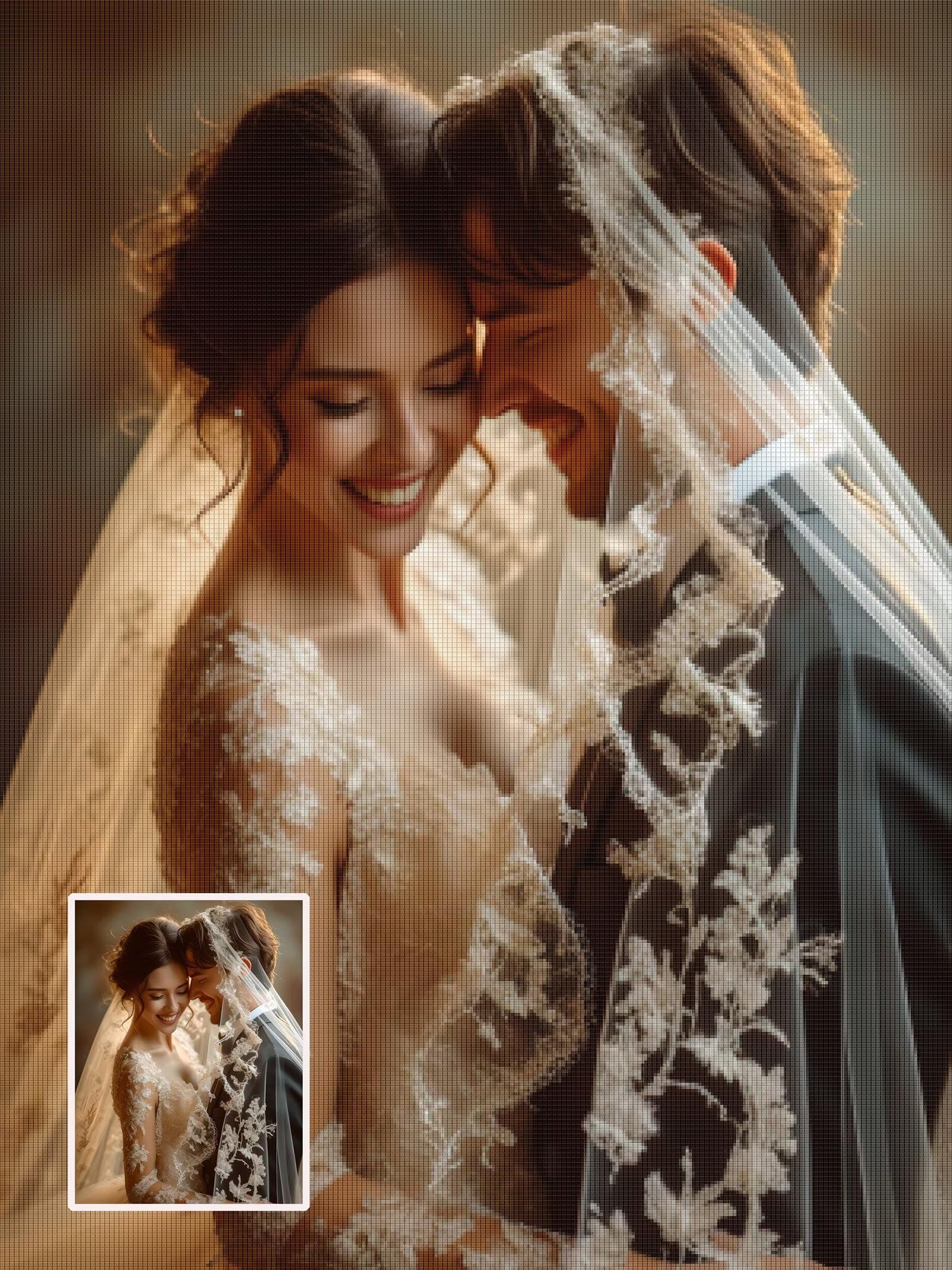 Diamond Painting Personalizzato, 5D DIY Diamond Painting Kit Completo Personalizzato, Kit per Pittura Diamante Personalizzati Con Foto, Mosaico Personalizzata Regalo per Arte Domestica 60x60cm L-237