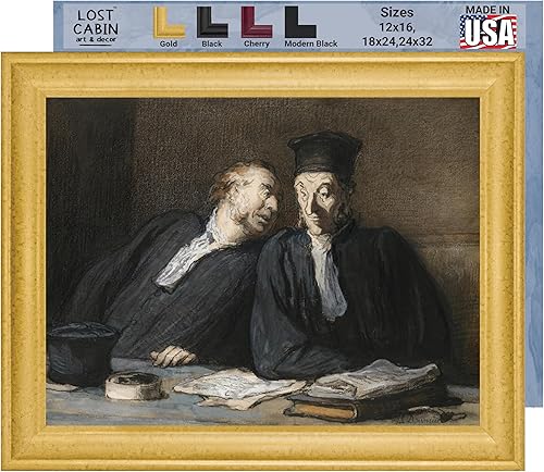 Lost Cabin Two Lawyers Conversing by Honore Daumier Lienzo en marco biselado dorado ReproducciĂłn de pintura de obras de arte finas PĂłster Lost Cabin Two Lawyers Conversing by Honore Daumier Lienzo en marco biselado dorado ReproducciĂłn de pintura de obras de arte finas PĂłster