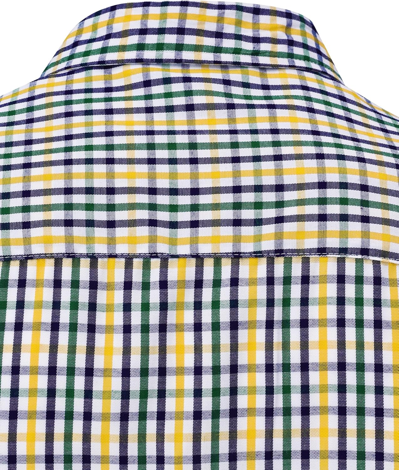 Mens Gingham Button Down Shirt Long Sleeve Dress Shirts Business Casual Shirts with Pockets - Image 6