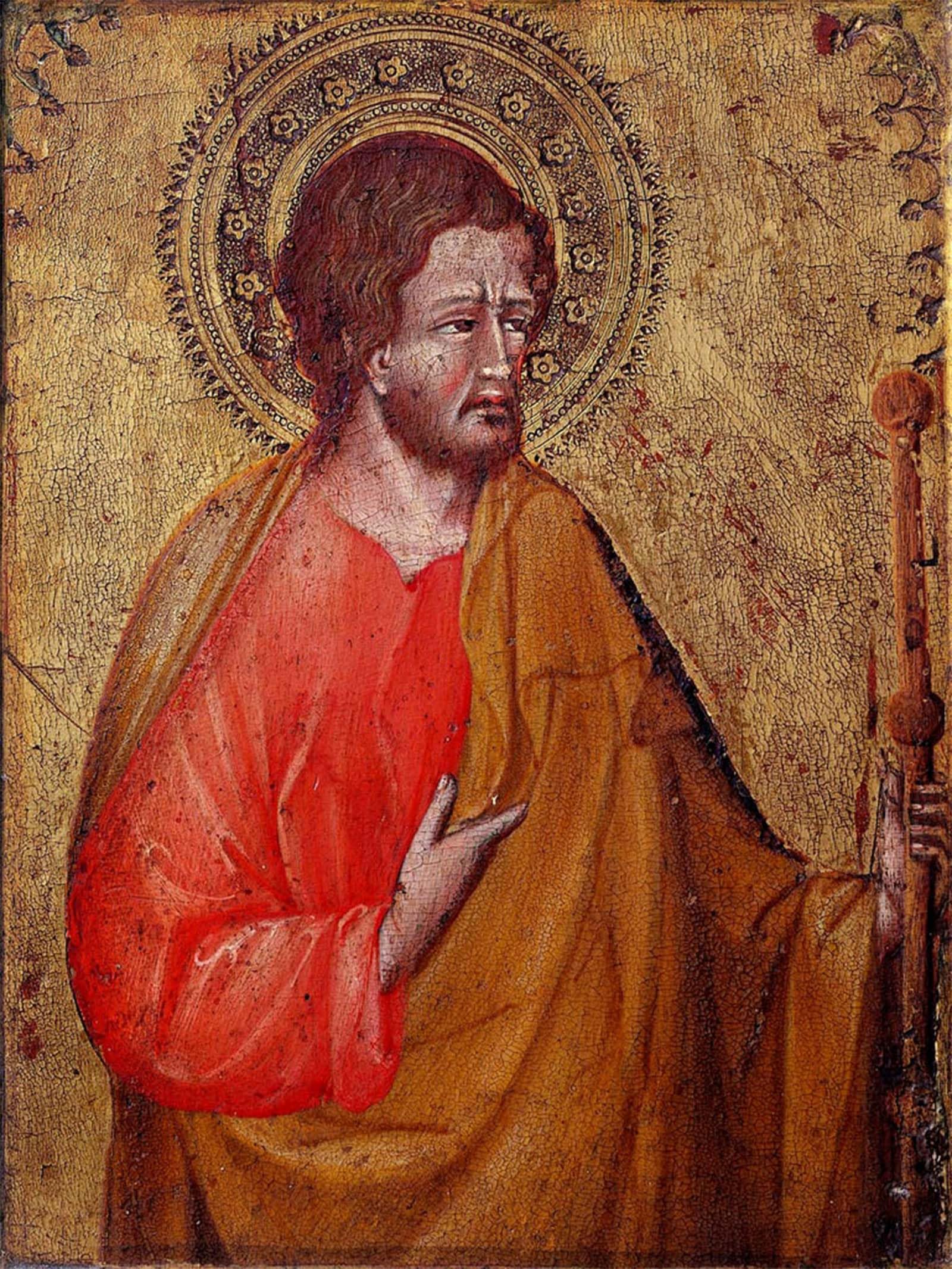 Serendipitp No Frame Abstract Painting Mural Print Picture Wall Decor Painting Representation Of Saint The Pelerin This Is Saint The Major Or Saint By Di Paolo Vintage Wall Artwork For Home Decor 60X90cm