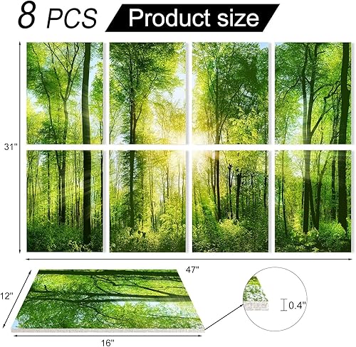 Miniatura 6 de YPY Paneles acústicos para paredes 8 unidades de 48 x 32 pulgadas, paneles acústicos decorativos para amortiguar el sonido, tratamiento absorbente