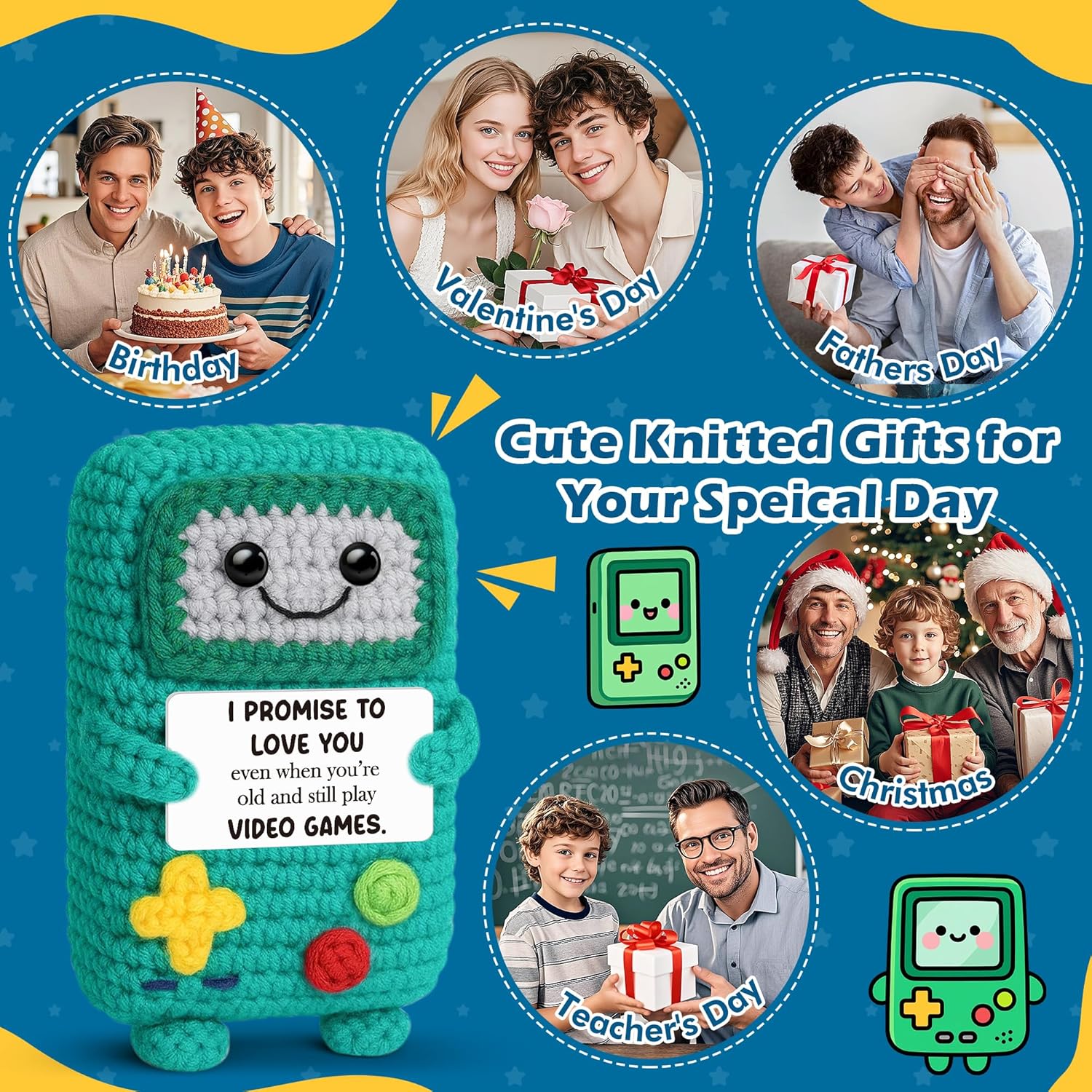 Bride and Groom Engagement Gift 2026, Happy Marriage Gifts for Couple, Gift for Wedding Shower, Newlywed Mr and Mrs, I Love You Gifts for Boyfriend Girlfriend, Positive Crochet Present - Image 5