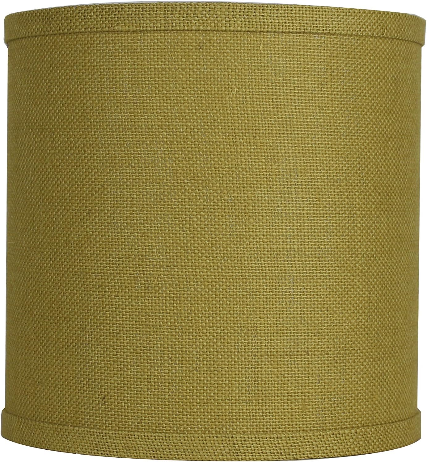 Urbanest Classic Drum Burlap Lampshade, 8-inch by 8-inch by 7-inch, Tangerine