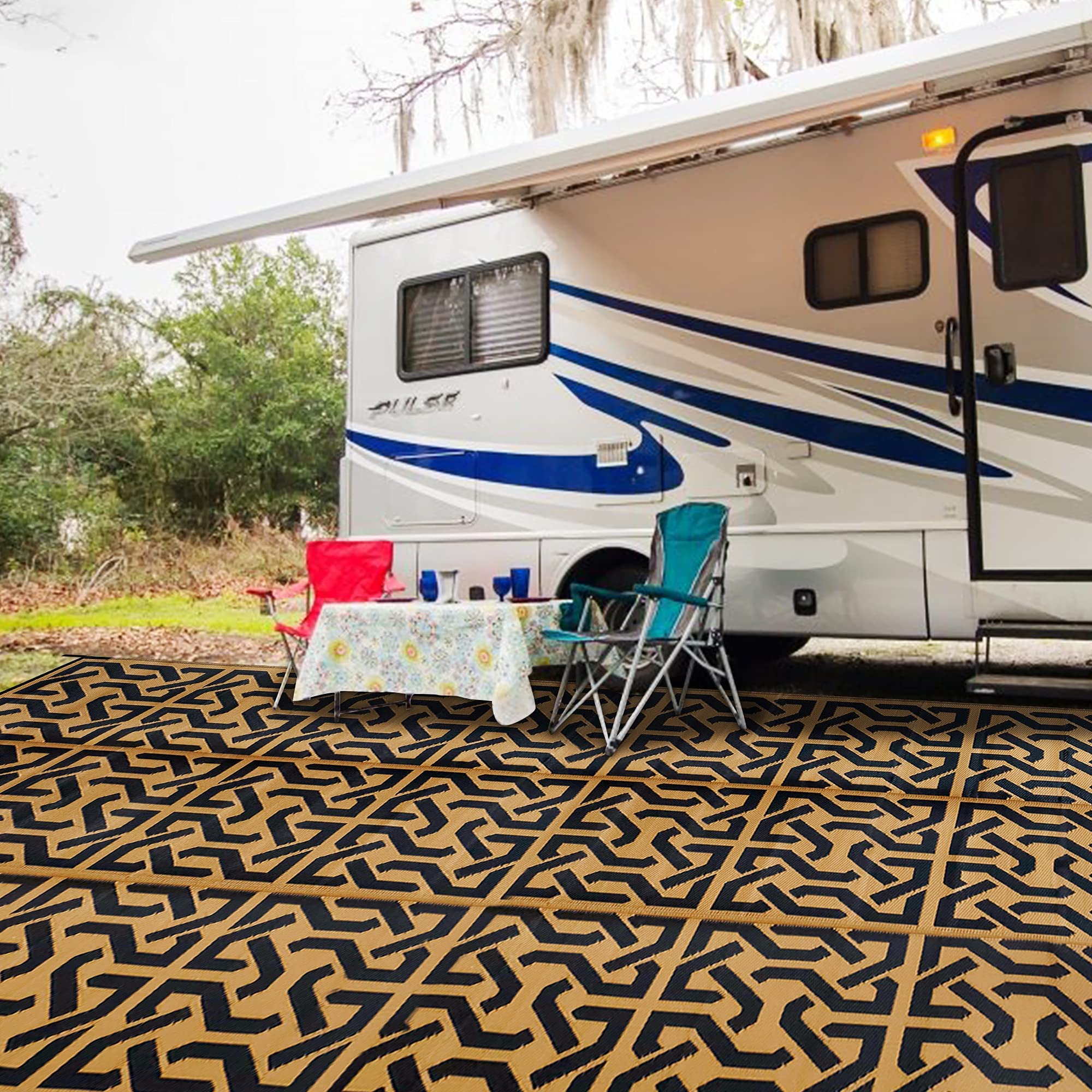 SAND MINE Reversible Mats, Plastic Straw Rug, Modern Area Rug, Large ...