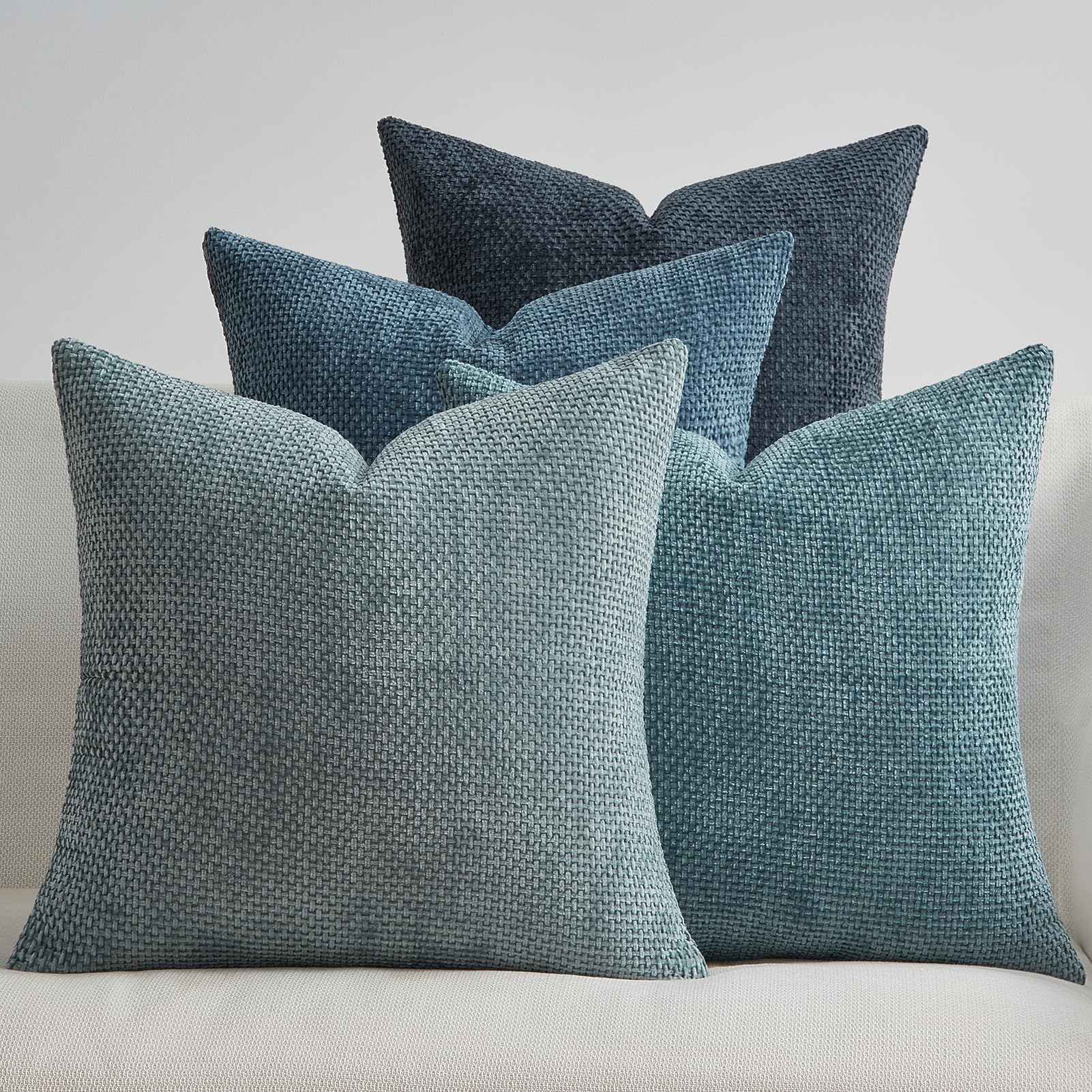 Topfinel Kissenbezug 4er Set Chenille Kissenbezüge für Wohnzimm Schlafzimmer Sofa