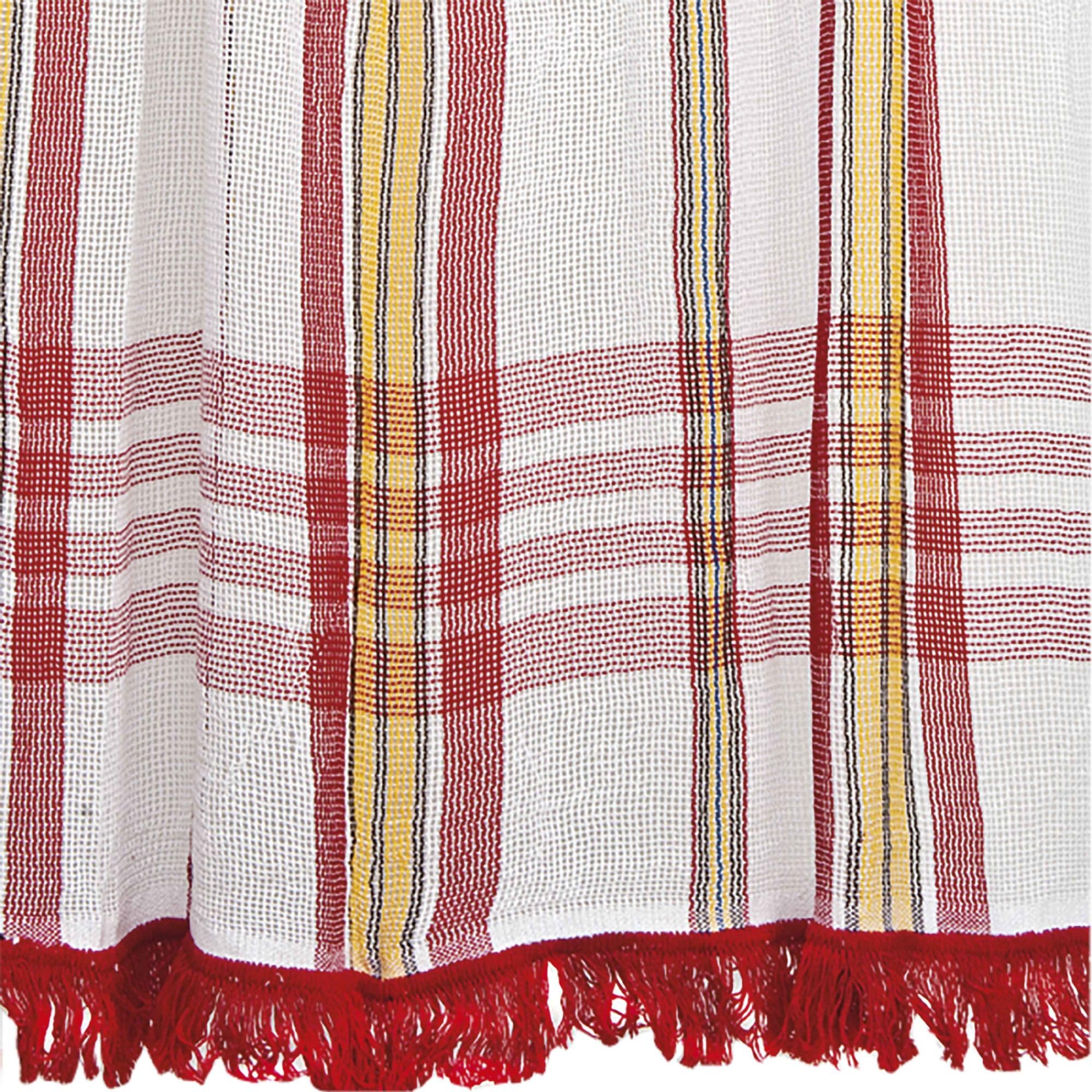 Rideau Marseillais tissé Rouge 225 x 140 cm rideau de fenêtre salon rouge