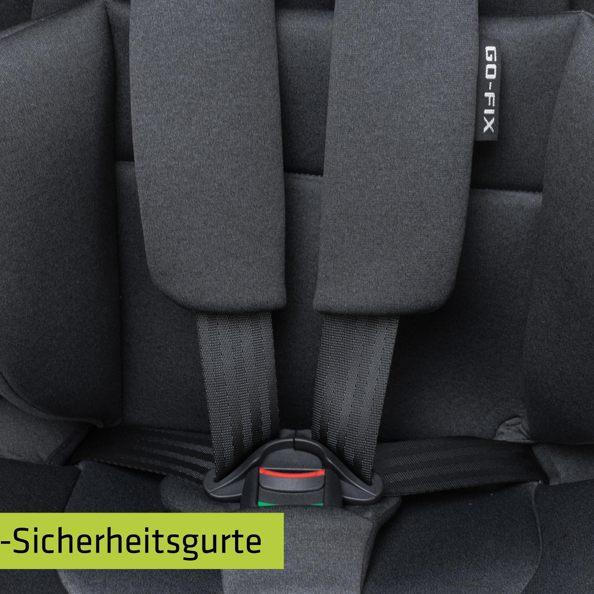 4BABY kindersitz mit isofix 76-150 cm Go-Fix, einstellbar, schutzeinlage, Vorwärtsgerichteter Einbau, I-Size (Graphite)