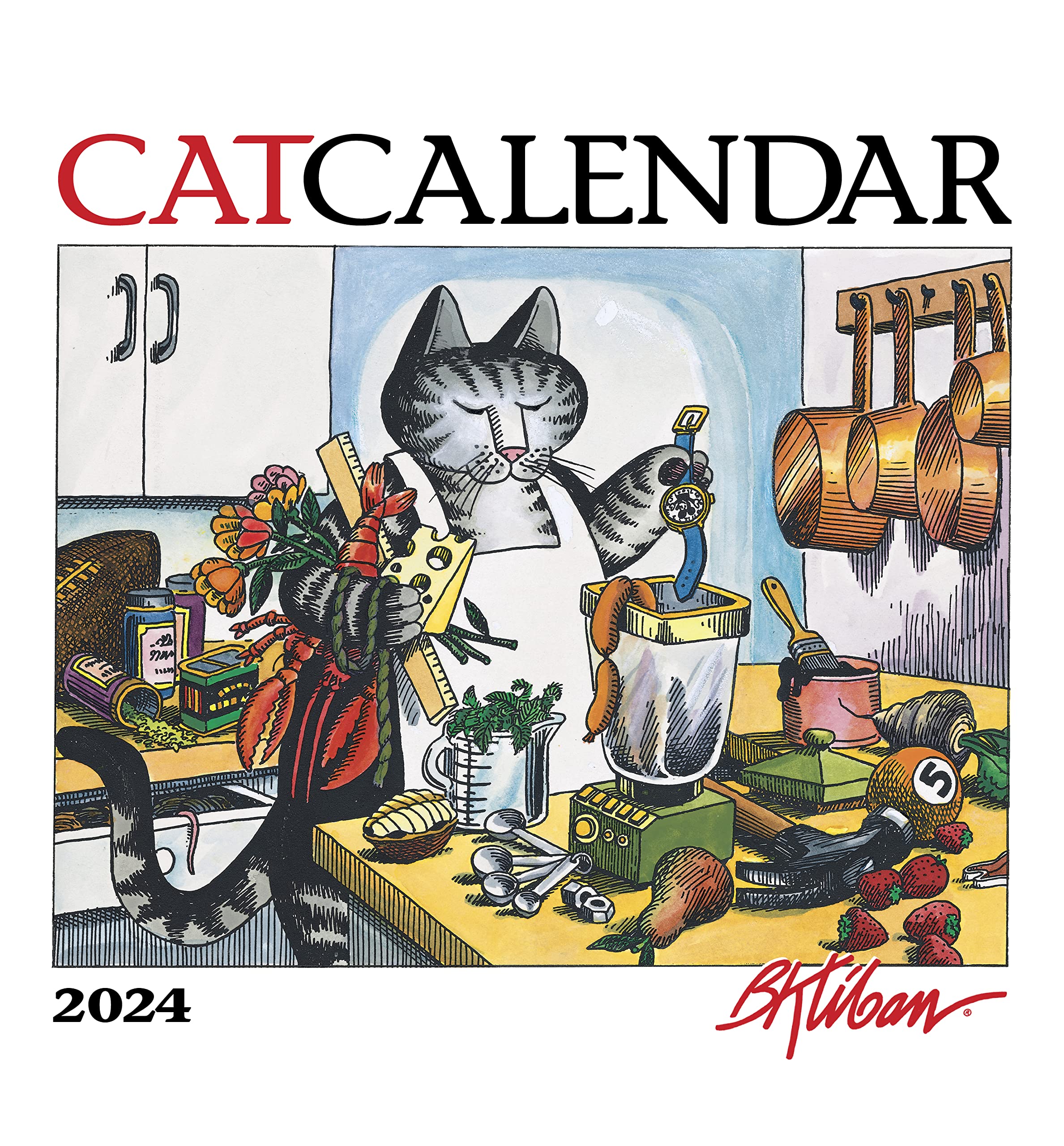 B Kliban, Cat Mini Calendar 2024