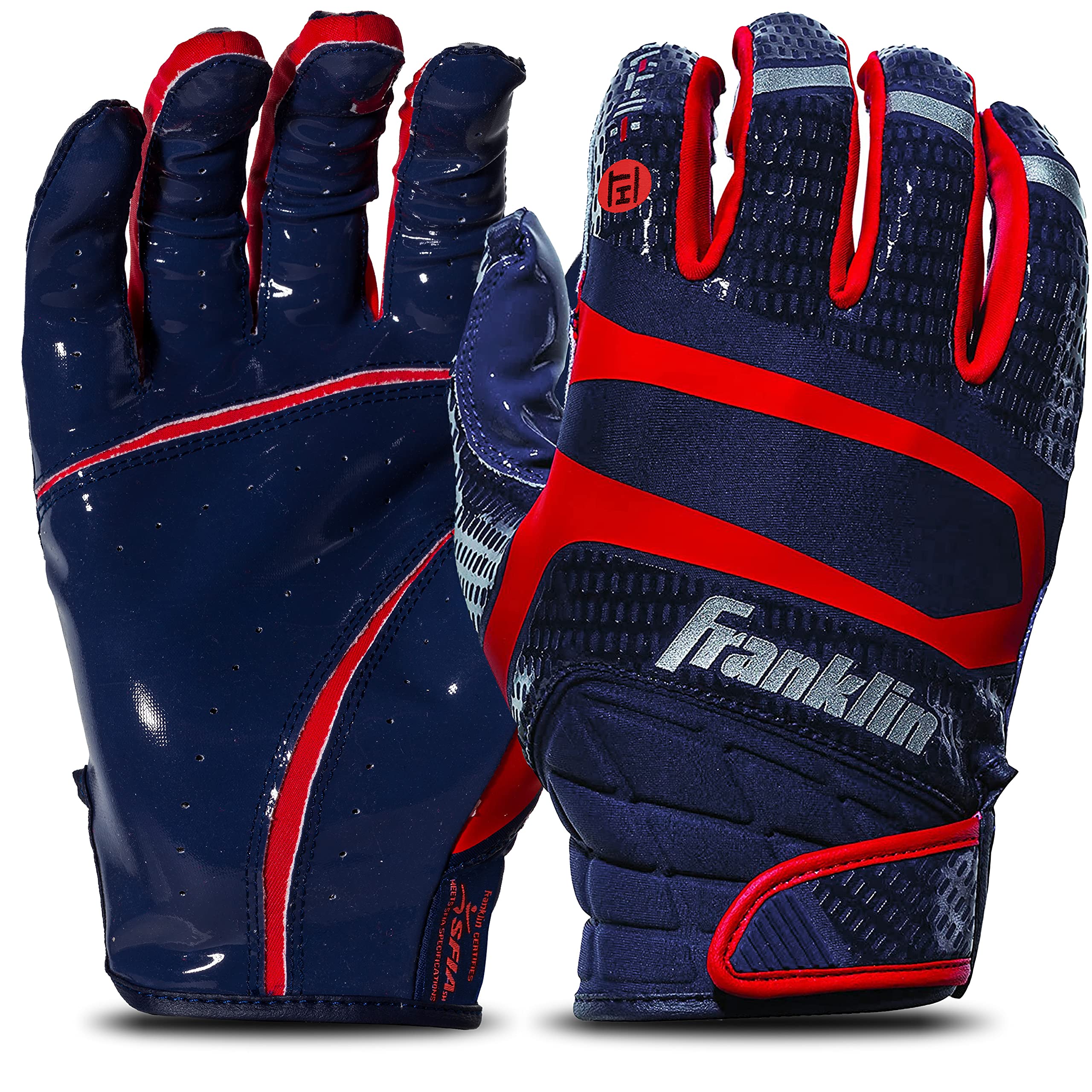 Football Receiver Gloves - Adult and Youth Football Receiver Gloves - Extra-Grip Premium…