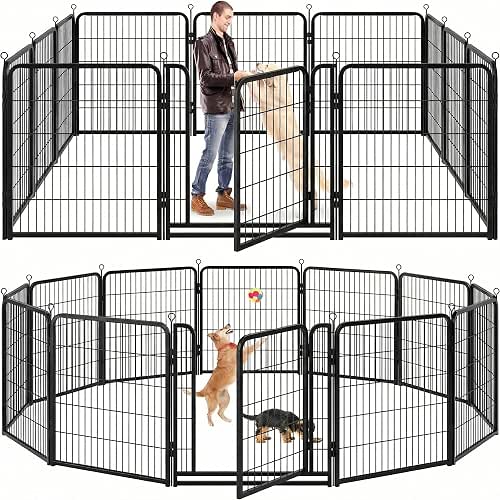 Kfvigoho Dog Playpen Outdoor Extra Wide 12 Piece Panels Heavy