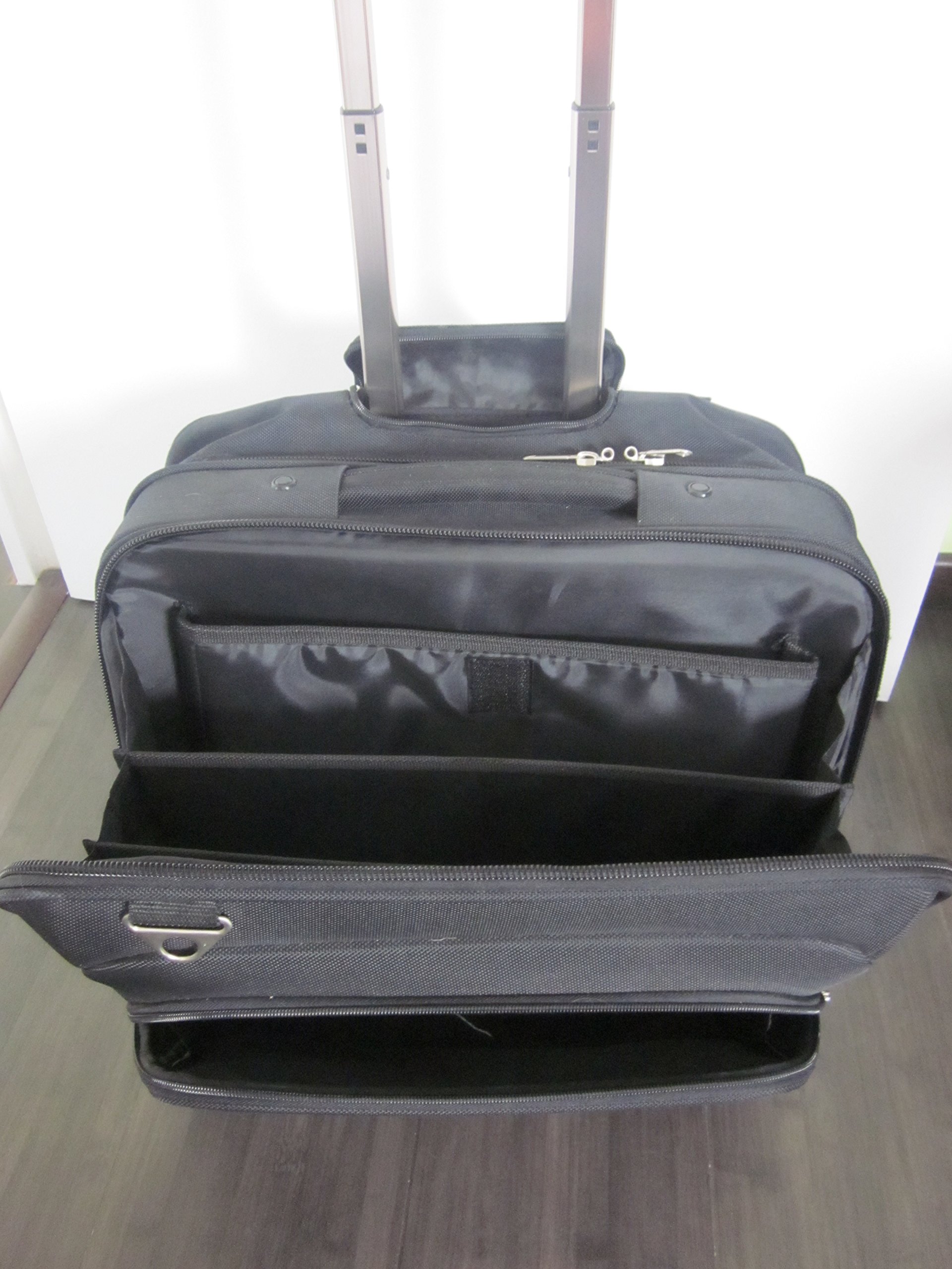 Trolley Sac Ordinateur Traveller Horizontal, 22cm x 43cm x 33cm, Noir