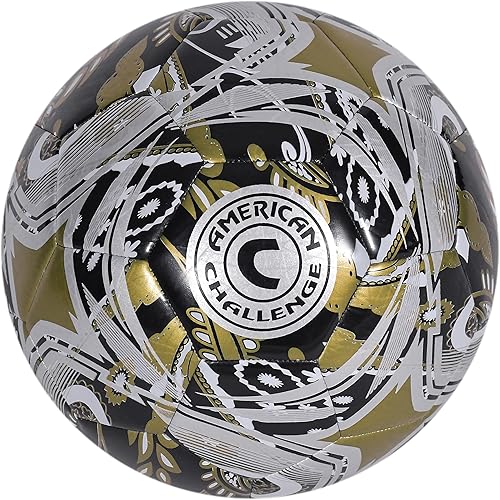 American Challenge Balón de fútbol Paisley  Pelotas de fútbol de tamaño oficial 3, 4 y 5 para jóvenes y adultos  Pelota de entrenamiento duradera