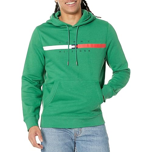 Tommy Hilfiger Men's Flag Stripe Hoodie Sweatshirt