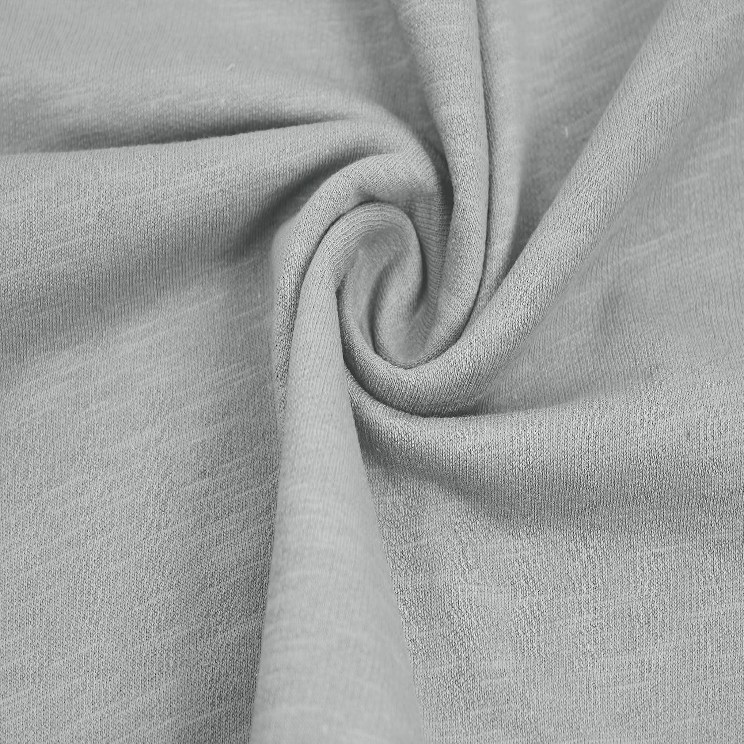 60" Wide 100% Cotton Slub French Terry Fabric by The Yard - 210 GSM, Medium Weight, Breathable, 2-Way Stretch - Best for Activewear, Apparel, Layering & Crafts