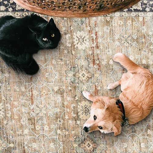 Miniatura 6 de ReaLife Rugs Alfombra lavable a máquina, para sala de estar, dormitorio, baño, cocina, entrada y oficina, acolchada de pelo bajo, resistente a las