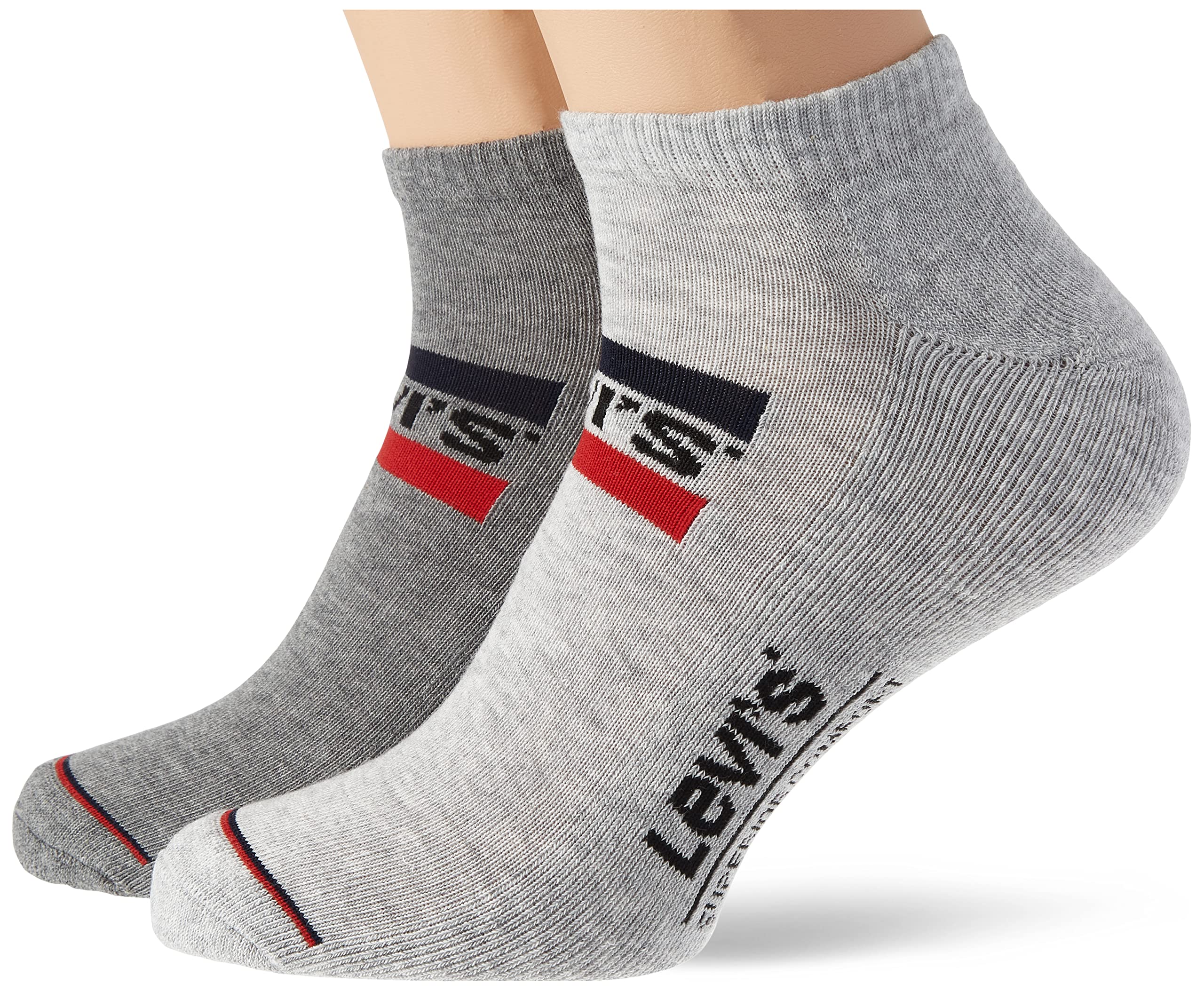 Levi's Sneaker, Grey Combo, 35/38 (Pack of 2)