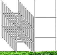 25 Pack Galvanized Metal Yard Sign Stakes 16.5x7in - Rust-Proof H-Frames for Real Estate, Garage Sale & Event Signs
