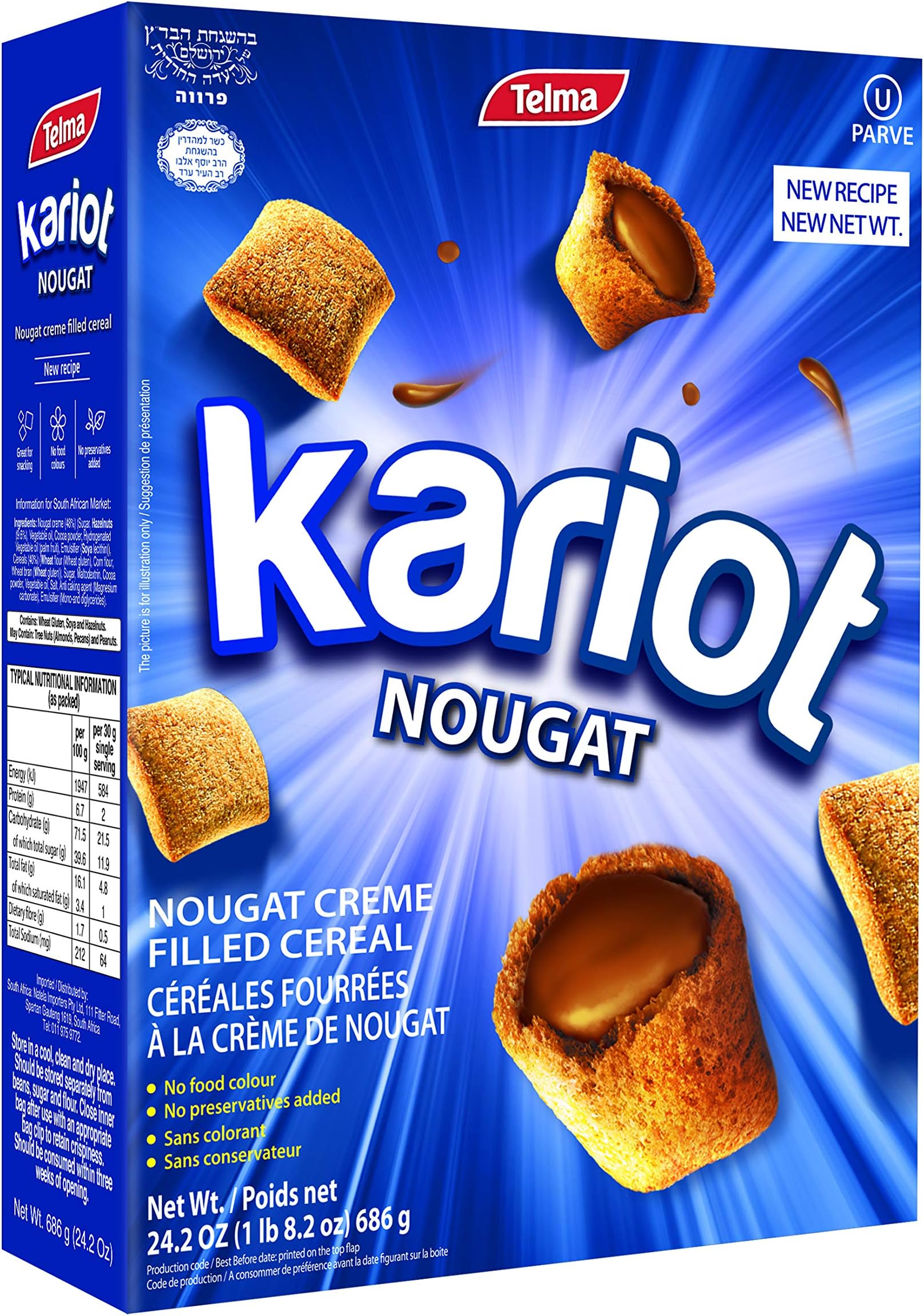 Nougat Creme Filled Kariot Cereal, Family Size (24.2oz) Dairy Free