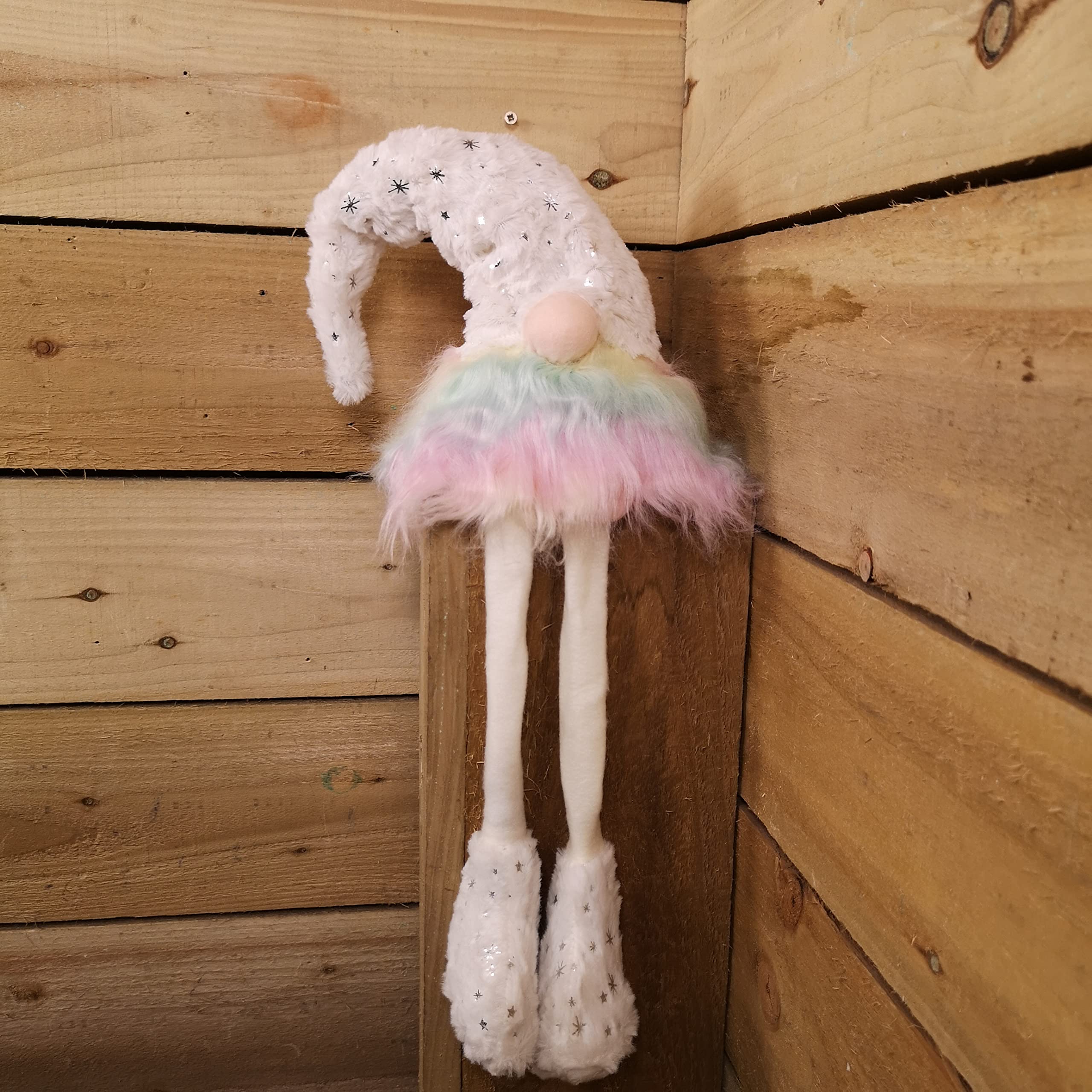 Samuel ALEXANDER Christmas 70cm Dangly Leg Festive Gonk with Rainbow Beard