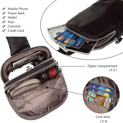 Miniatura 4 de Haytijoe Bolso bandolera pequeño para mujer, monederos de viaje antirrobo, bolsa cruzada para mujer, riñoneras