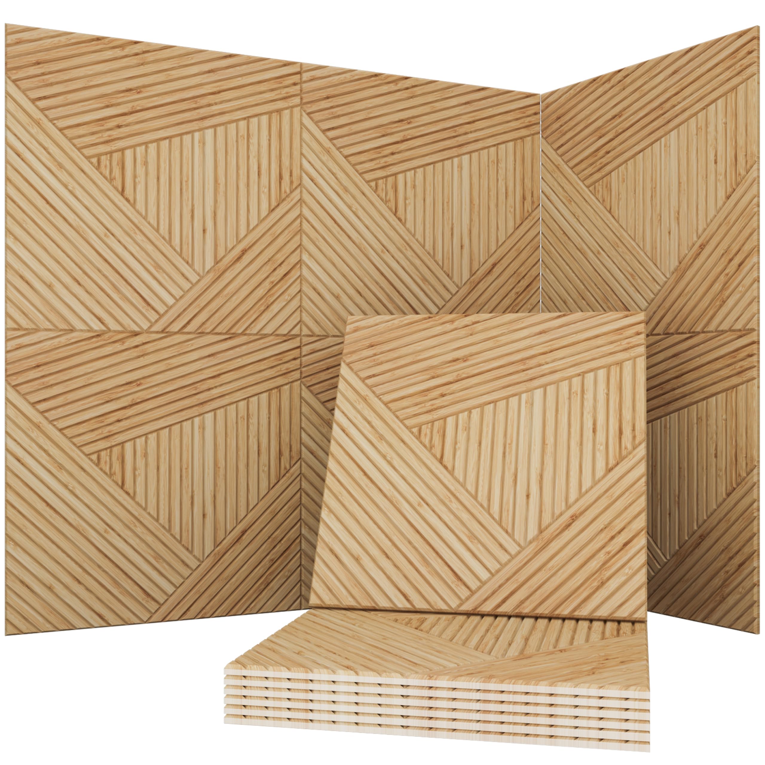soon global acoustical wall panels, 6-piece 23.62 x 23.62 inches art acoustic panels, decorative acoustic panels, acoustic wall panels, sound absorbing wall art, timber spiral