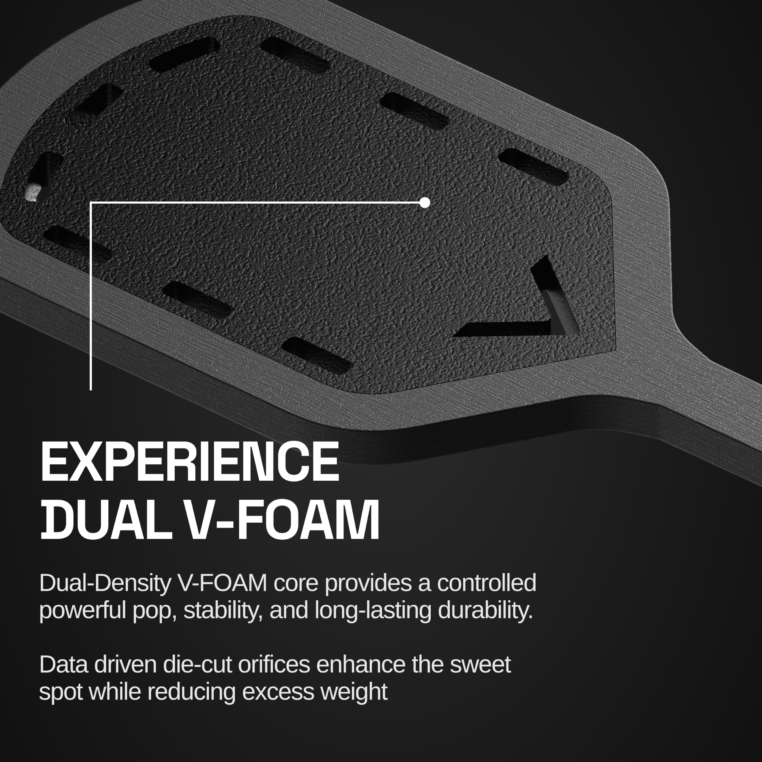 Vulcan Chapter 01 - Racchetta da pickleball in fibra di carbonio grezzo T700 con nucleo in schiuma a doppia densità, potenza e rotazione di generazione 4, approvata UPA-A, progettata con Nick Kyrgios