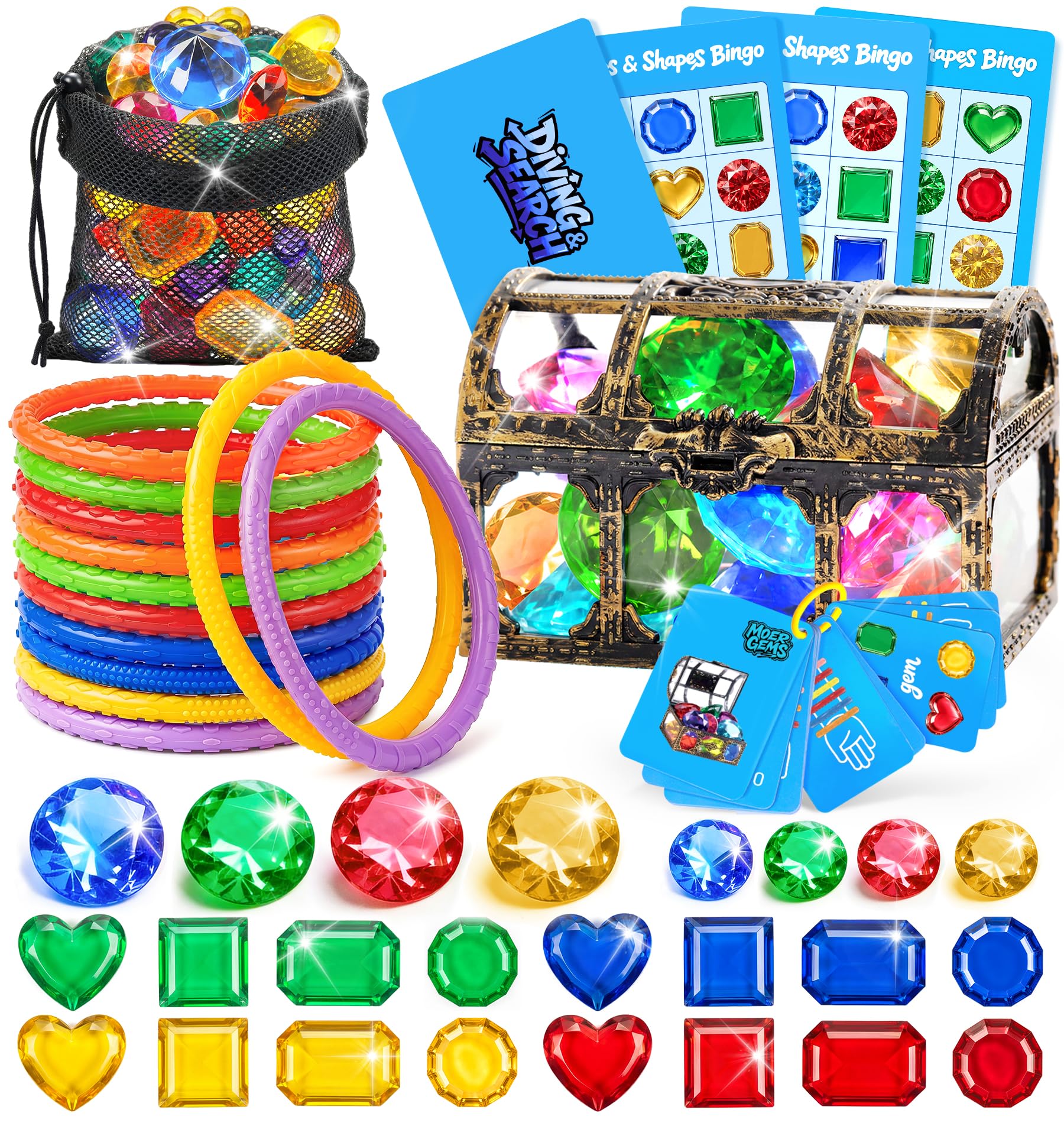 Photo 1 of DISHIO Pool Diving Treasure Hunt Game with Bingo Cards