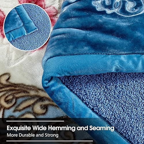 Miniatura 3 de MERRY HOME Manta de franela suave y cálida, manta de forro polar de 3 piezas (79 x 91 pulgadas) con fundas de almohada, manta de cama estampada