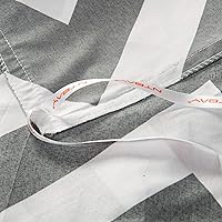 Vista 5 de NTBAY - Juego de funda de edredón de 3 piezas 100% microfibra cepillada, diseño reversible estampado en negro y blanco, súper suave, con cierre