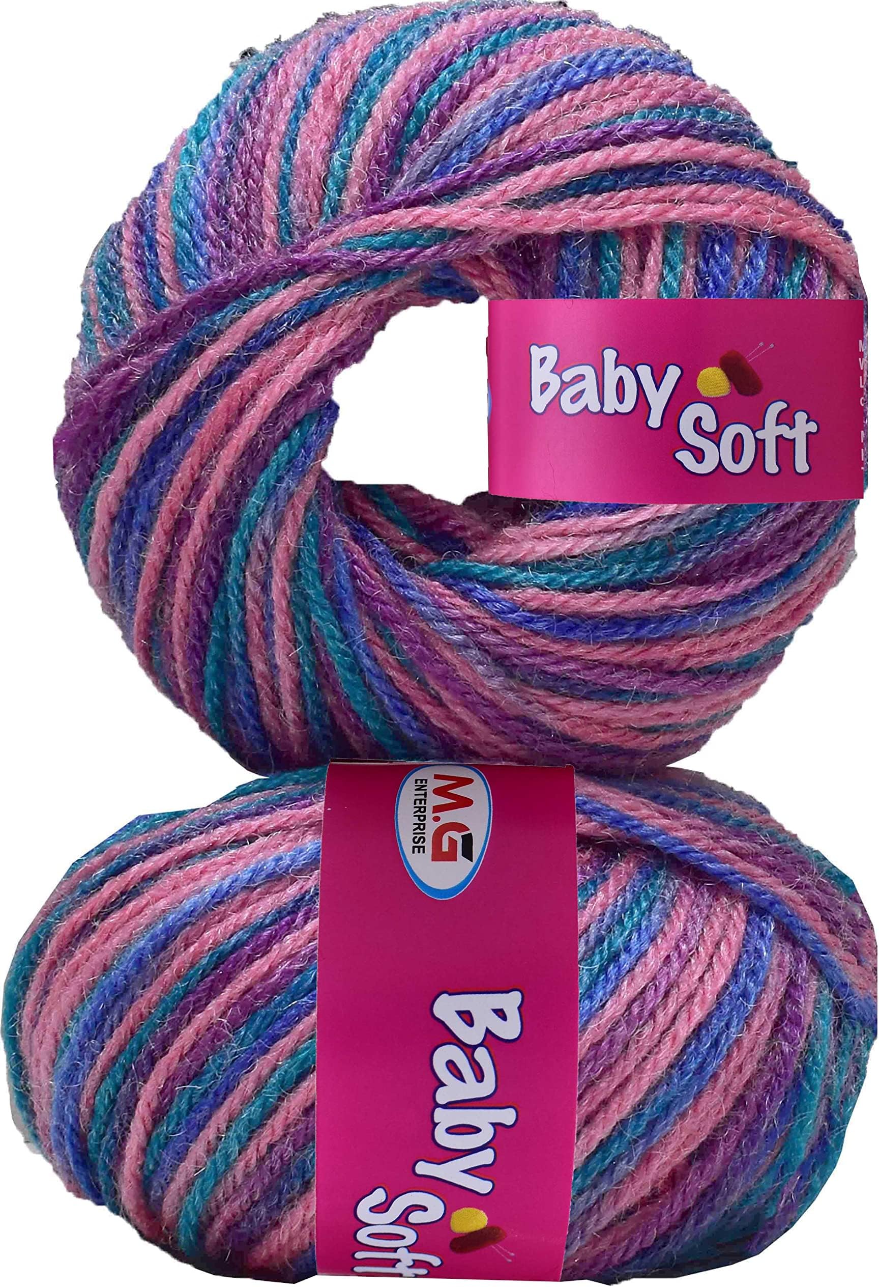 SIMI ENTERPRISE 100% Acrylic Wool Red (10 pc) Baby Soft 4 ply Wool Ball Hand Knitting Wool/Art Craft Soft Fingering Crochet Hook Yarn, Needle Knitting Yarn Thread Dye SM-D SM-GI