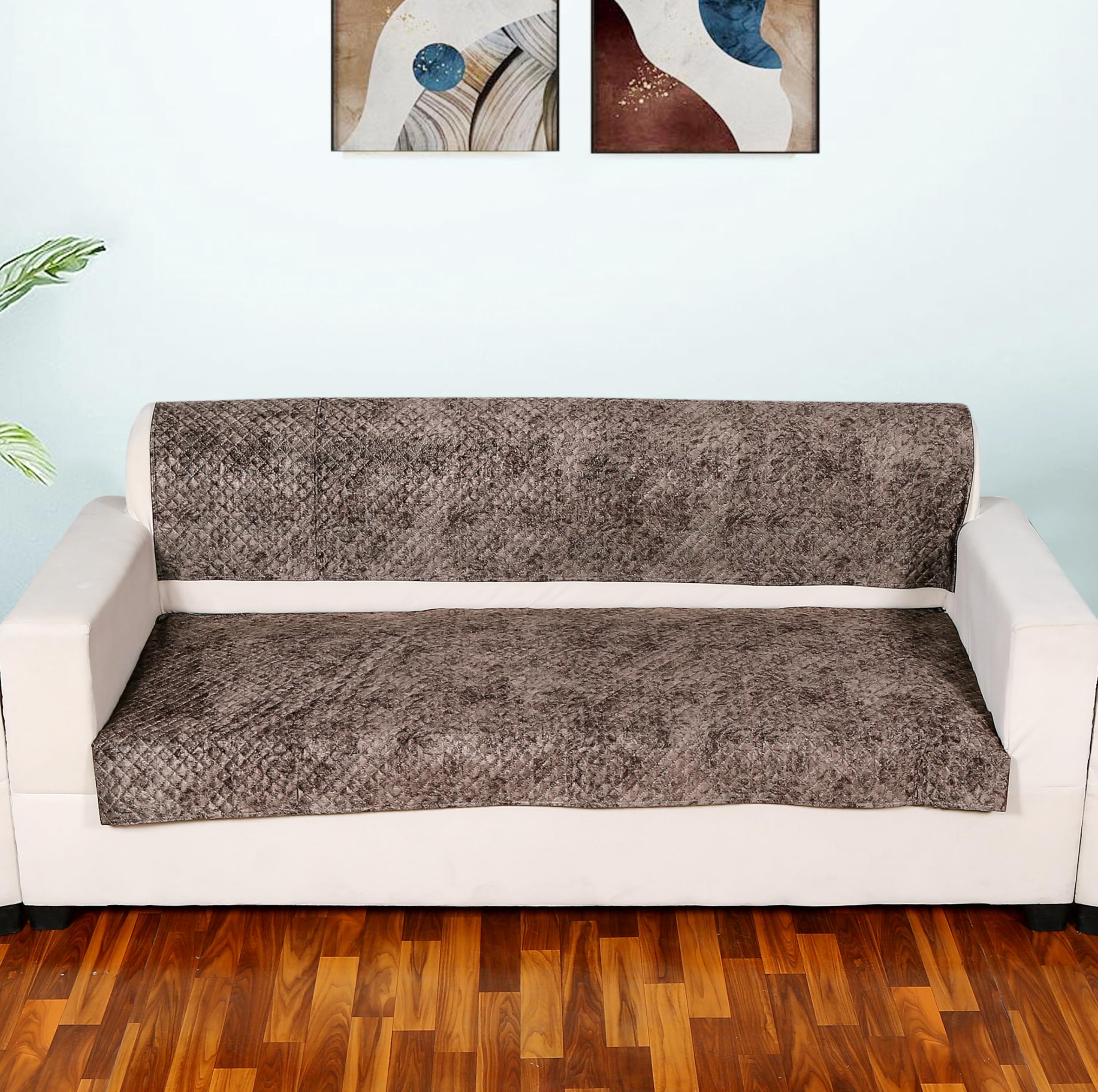 FABANE Velvet Printed Sofa Seat Cover For 2 Seater With Heavy Antiskid Backing & Easily Machine Washable Sofa Seat Runner For Couch Or Home Living Area-(27 X48 Inches-2 Piece) (B0D8JQWCTB) Amazon Price History, Amazon Price Tracker