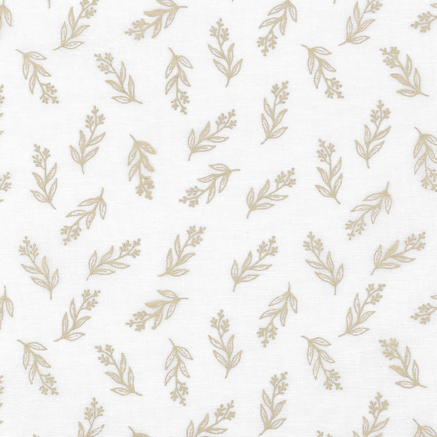 No. 918 Hutton 2-Pack Floral Leaf Sheer Rod Pocket Kitchen Curtain Tier Pair, Taupe, 52" W x 24" L (2 Panels)
