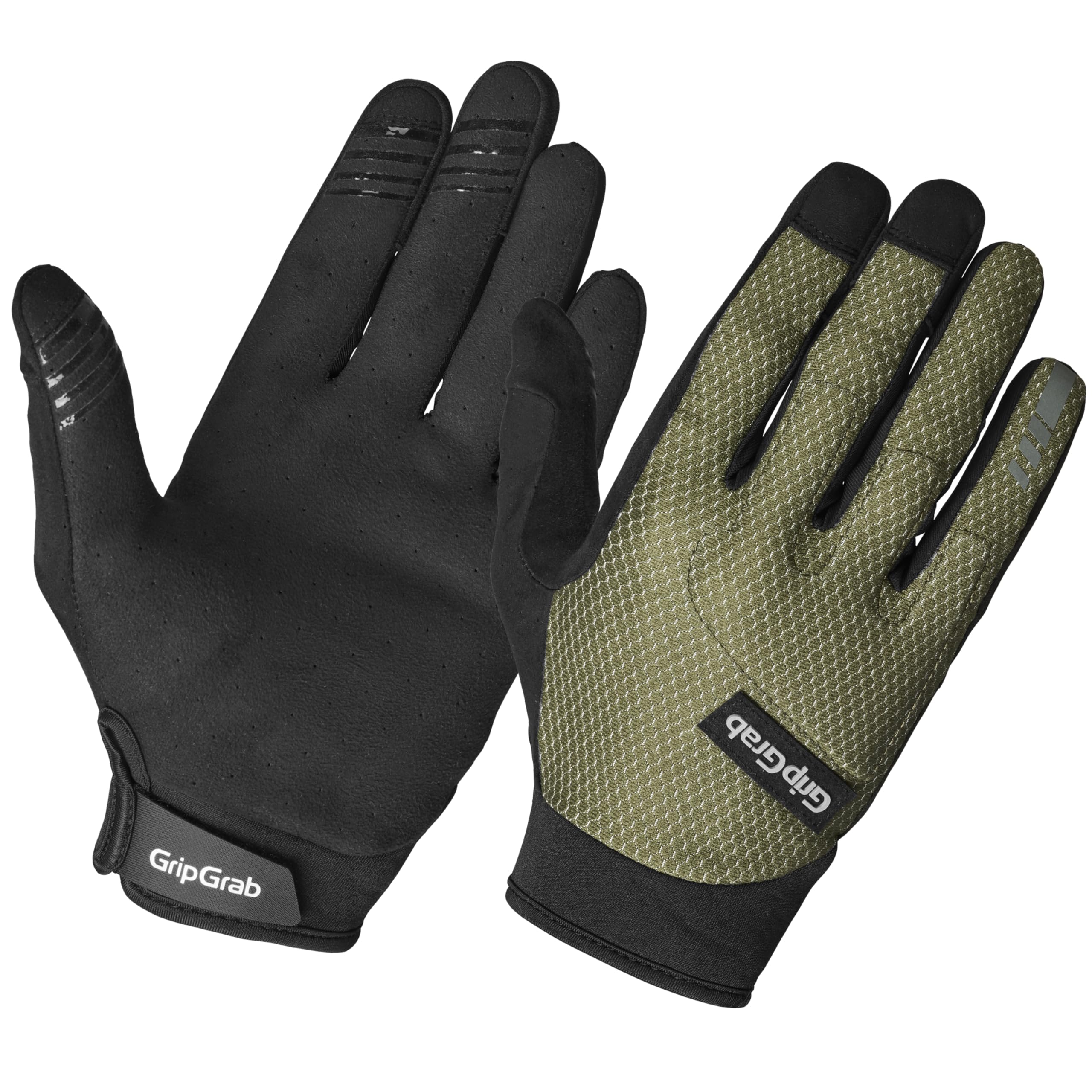 GripGrab Descent InsideGrip MTB Handschuhe Knöchelschutz Sommer Langfinger | Anti-Rutsch-Silikonprints, Schweißwischer, Protektoren am Handrücken, Klettverschluss - Mountainbike Downhill, Enduro, BMX