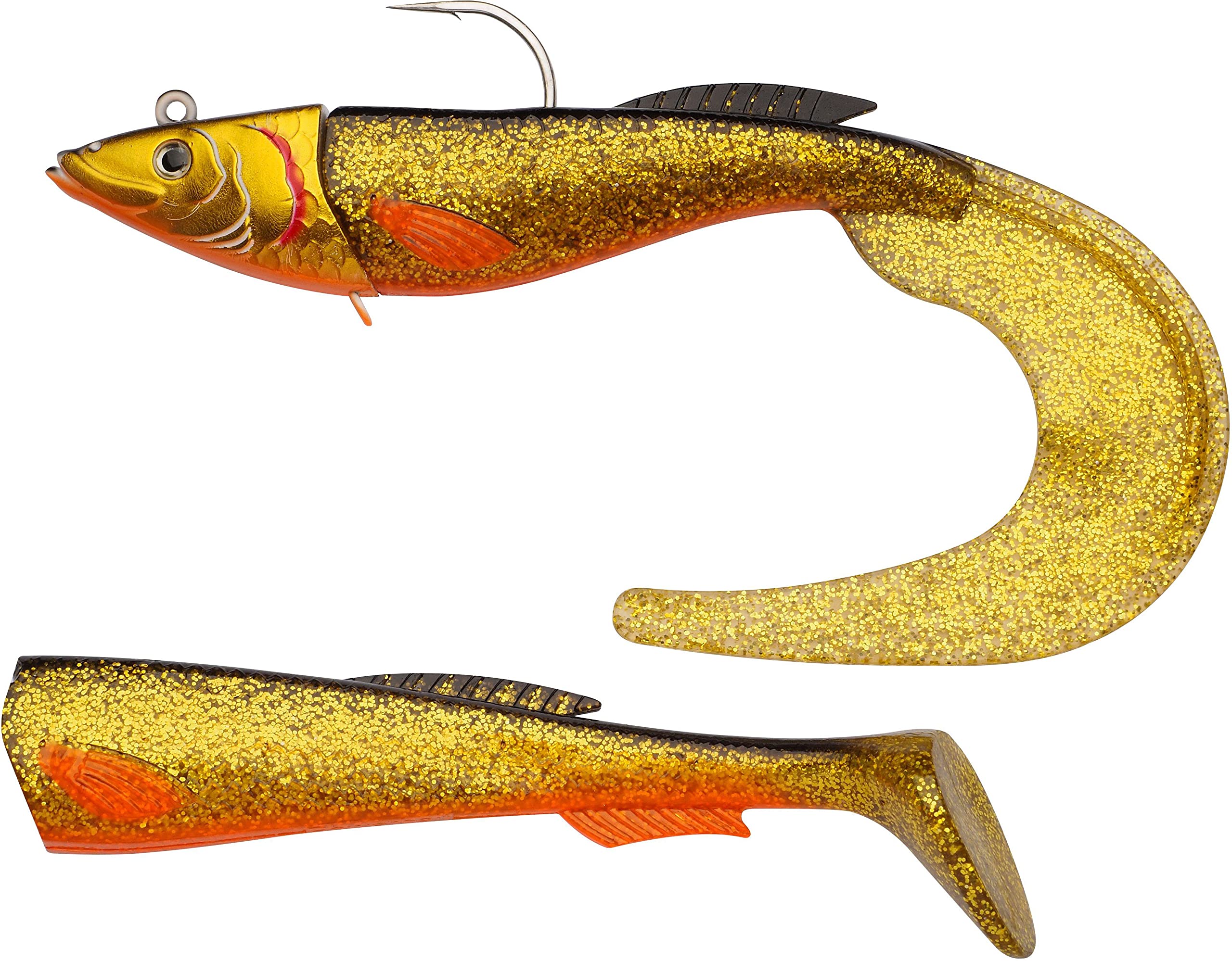 Berkley PowerBait Power Herring - Large Saltwater Soft Bait Fishing Lure for Big Cod, Halibut, Coalfish & Ling - Paddle Tail & Curl Tail Supplied — image 1