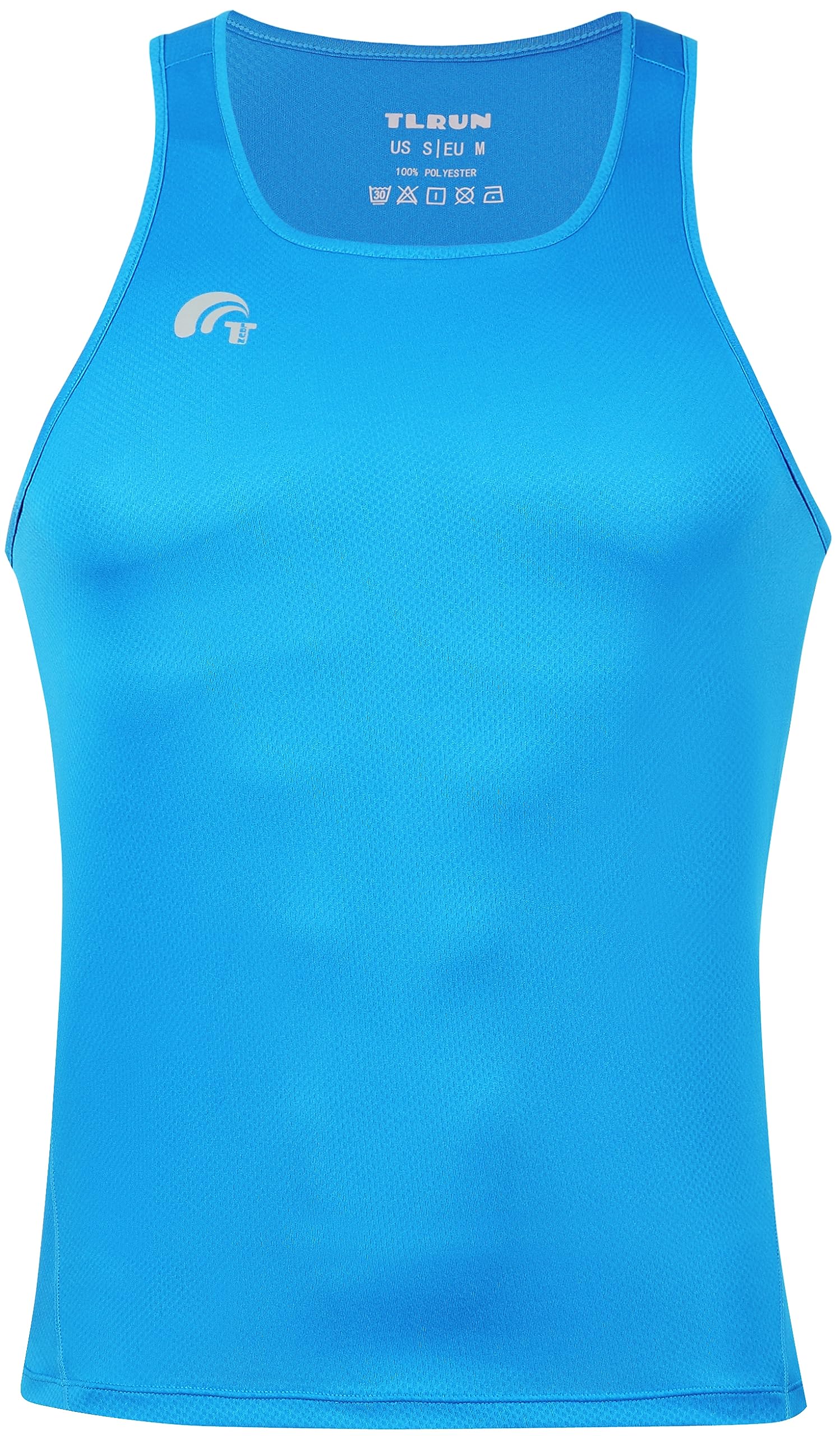 TLRUNMen's Running Tank Top Ultra Lightweight Marathon Singlet Shirts Dry Fit Workout Sleeveless T-Shirt