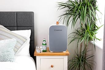 Subcold Pro10 Luxury Mini Fridge Cooler | Compact 10L Portable Small Fridge 12V & 240V | Efficient, Quiet Cooling System | Ideal for Bedroom, Office, Beauty & Car | (Grey) [Energy Class E]
