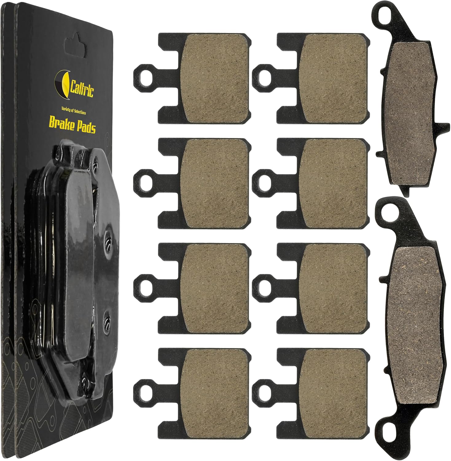 Caltric Front & Rear Brake Pads Compatible with Kawasaki Vn1600 Vn-1600 Vulcan 1600 Mean Streak 2005-2008