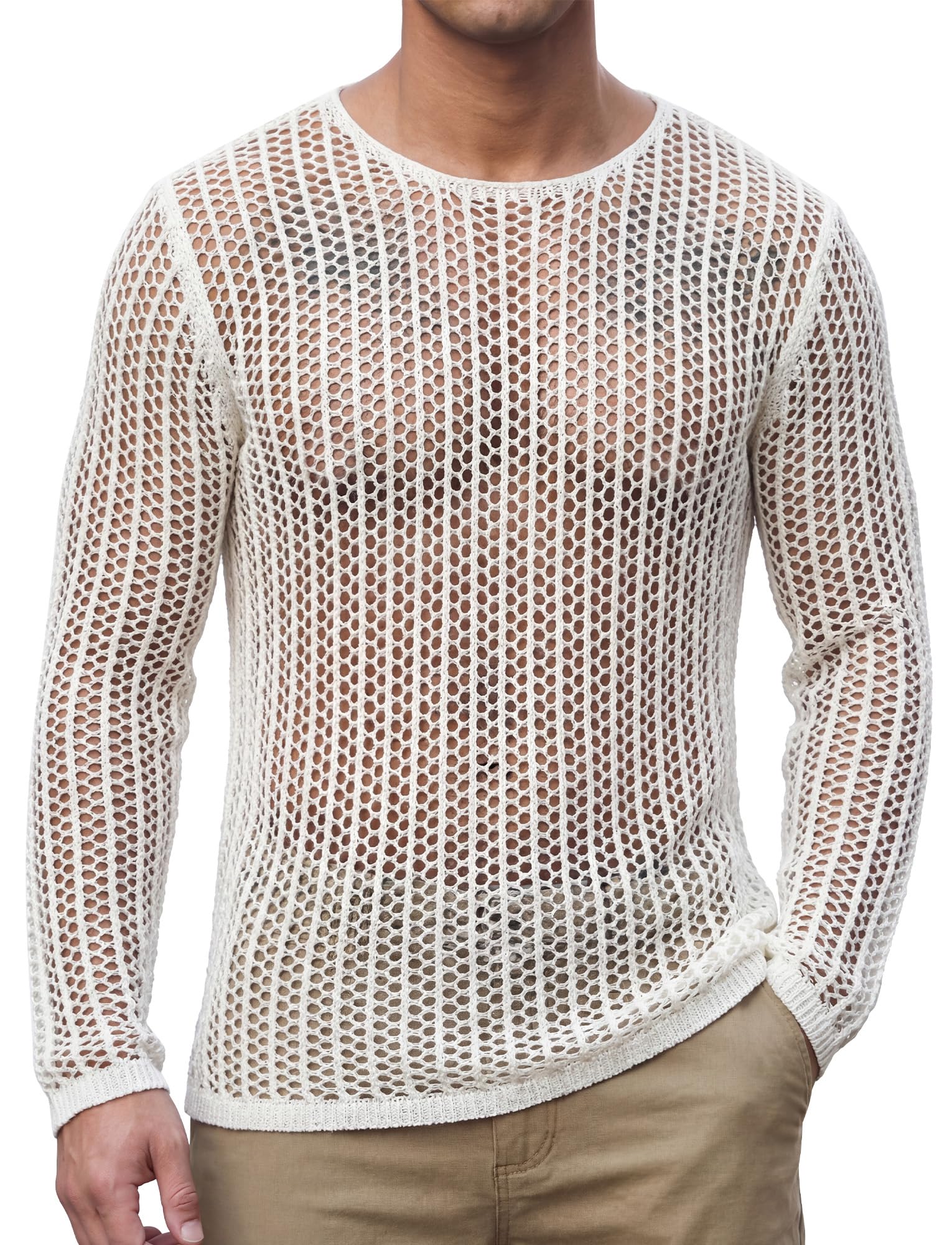 Chemises transparentes FEOYA anti transpiration en maille légère