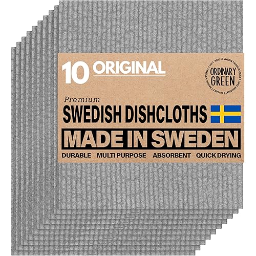 Swedish Dishcloths for Kitchen, Reusable Dish Cloths, Sponge Cloth, Reusable Dishcloths for Washing Dishes, Cellulose Sponge Cloths, Kitchen Cloths for Cleaning Counters, That Don't Smell