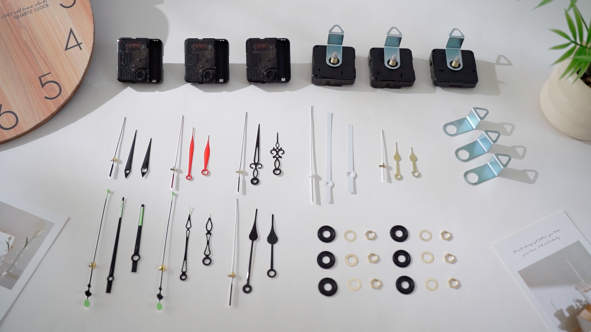 Clock Mechanism Kit 6 Pieces High Torque Clock Movement Mechanism With ...