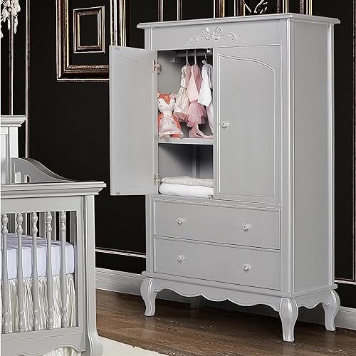 Miniatura 2 de Evolur Aurora Armoire, Queen, Akoya Grey PearlSilver Mist
