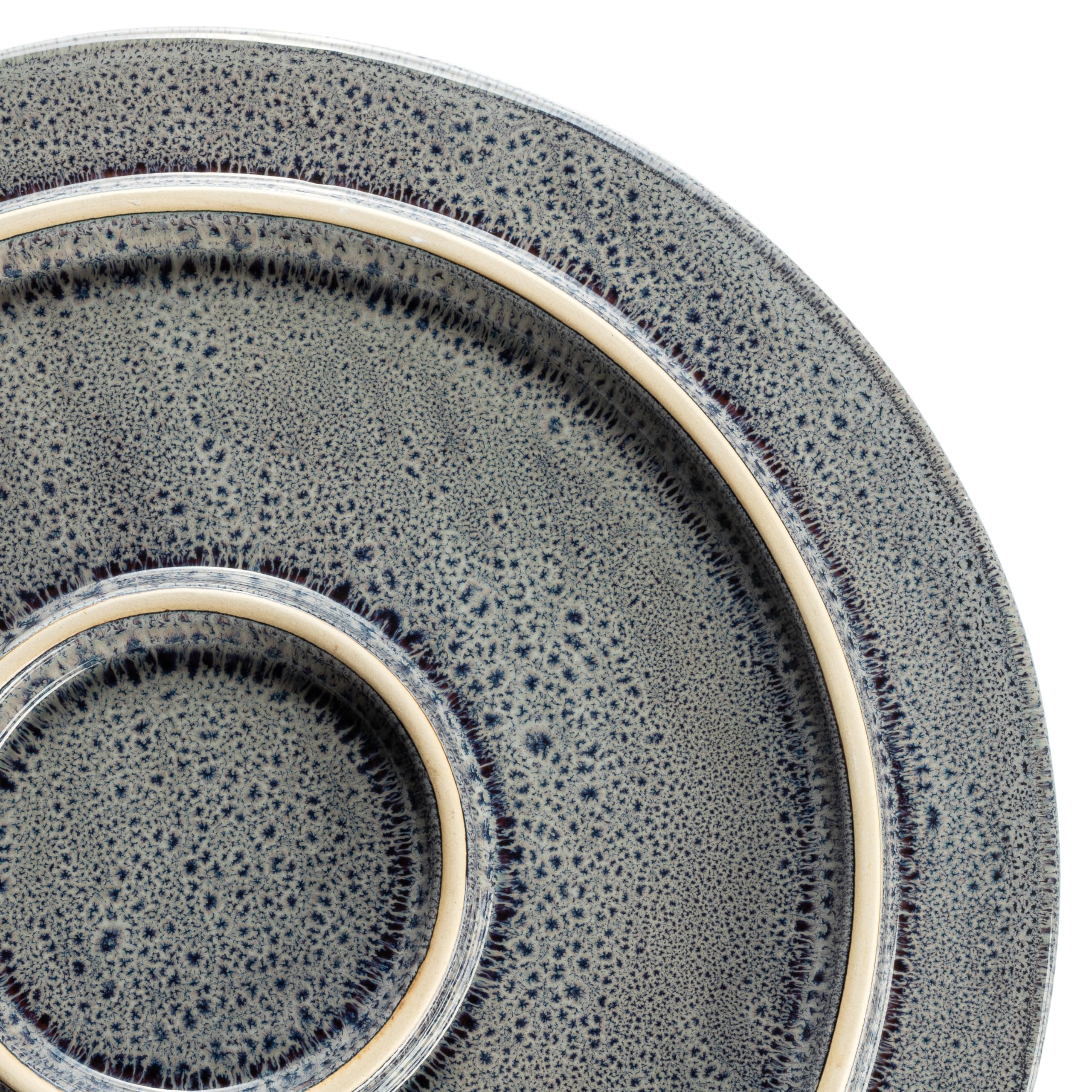 Leonardo Matera 022986 Plat à tarte en céramique – Plateau rond pour gâteaux, tartes, pizzas, etc. – Diamètre 34 cm – Passe au micro-ondes et au lave-vaisselle – Anthracite