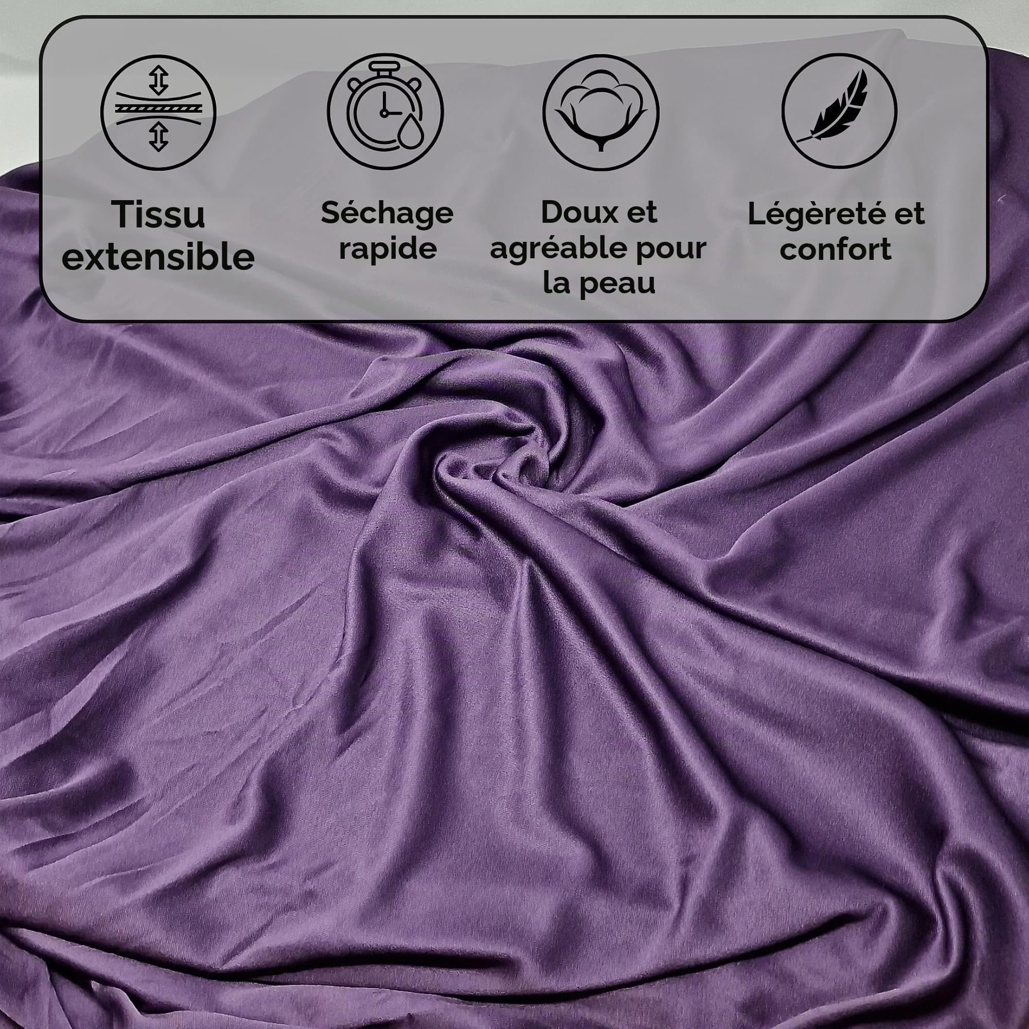 Inissia Ensemble de 2 pièces pour la prière, foulard Khimar et jupe en lycra extensible pour usage quotidien/maison/travail/voyage/hajj/umrah/mosquée/madrassa Taille unique