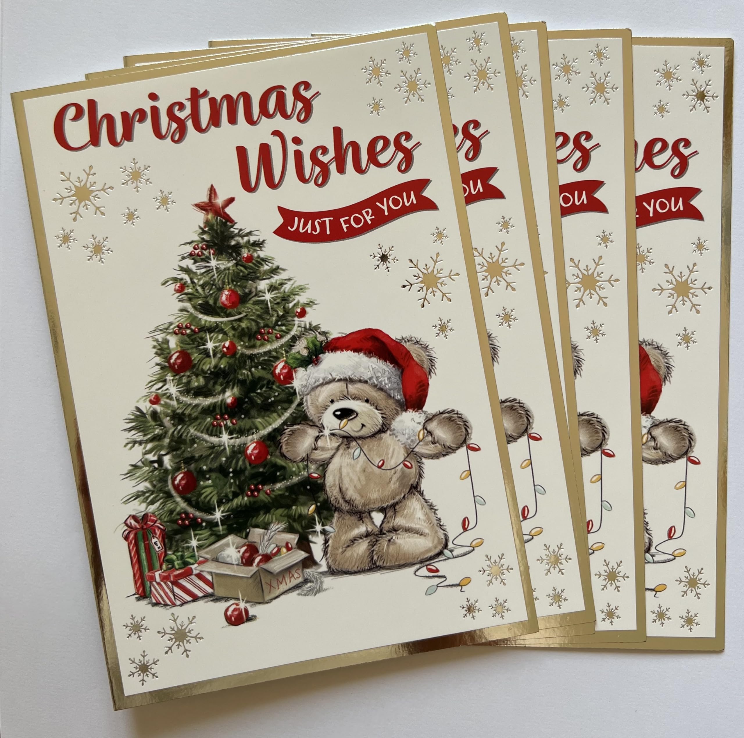 Christmas Greetings Assorted Christmas Cards Box Multi Pack of 30 Bear