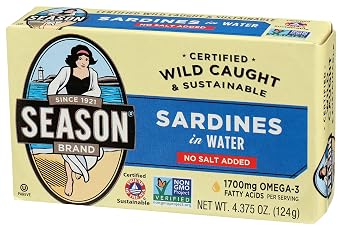 Seasons No Salt Added in Water Sardine, 4.375 oz