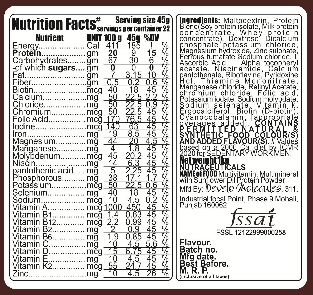 Buy Now Develo Mass Men'S Weight Gainer [ Whey Soy Milk ] Protein Po...