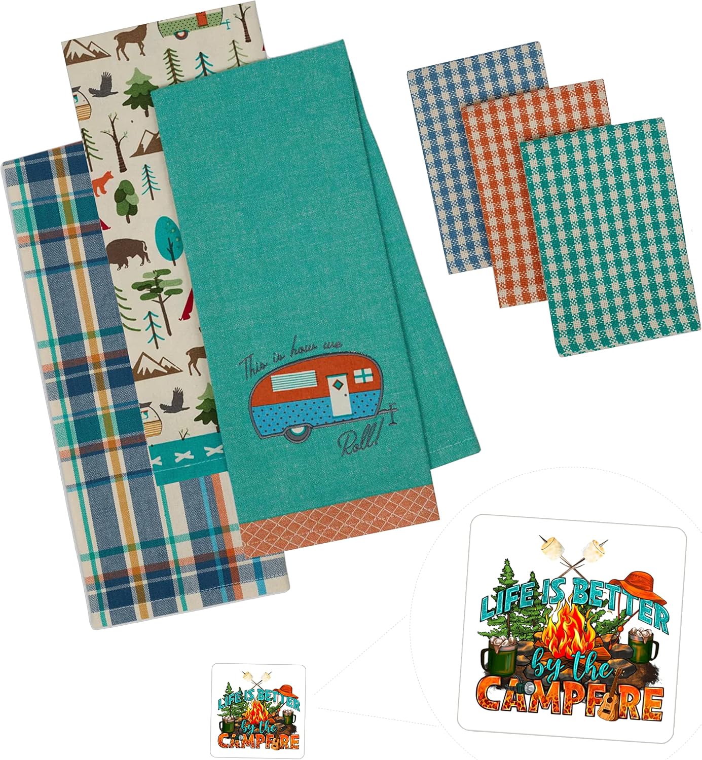 NORTHERN LIFE Camper/RV Kitchen Towels, Dishcloths and