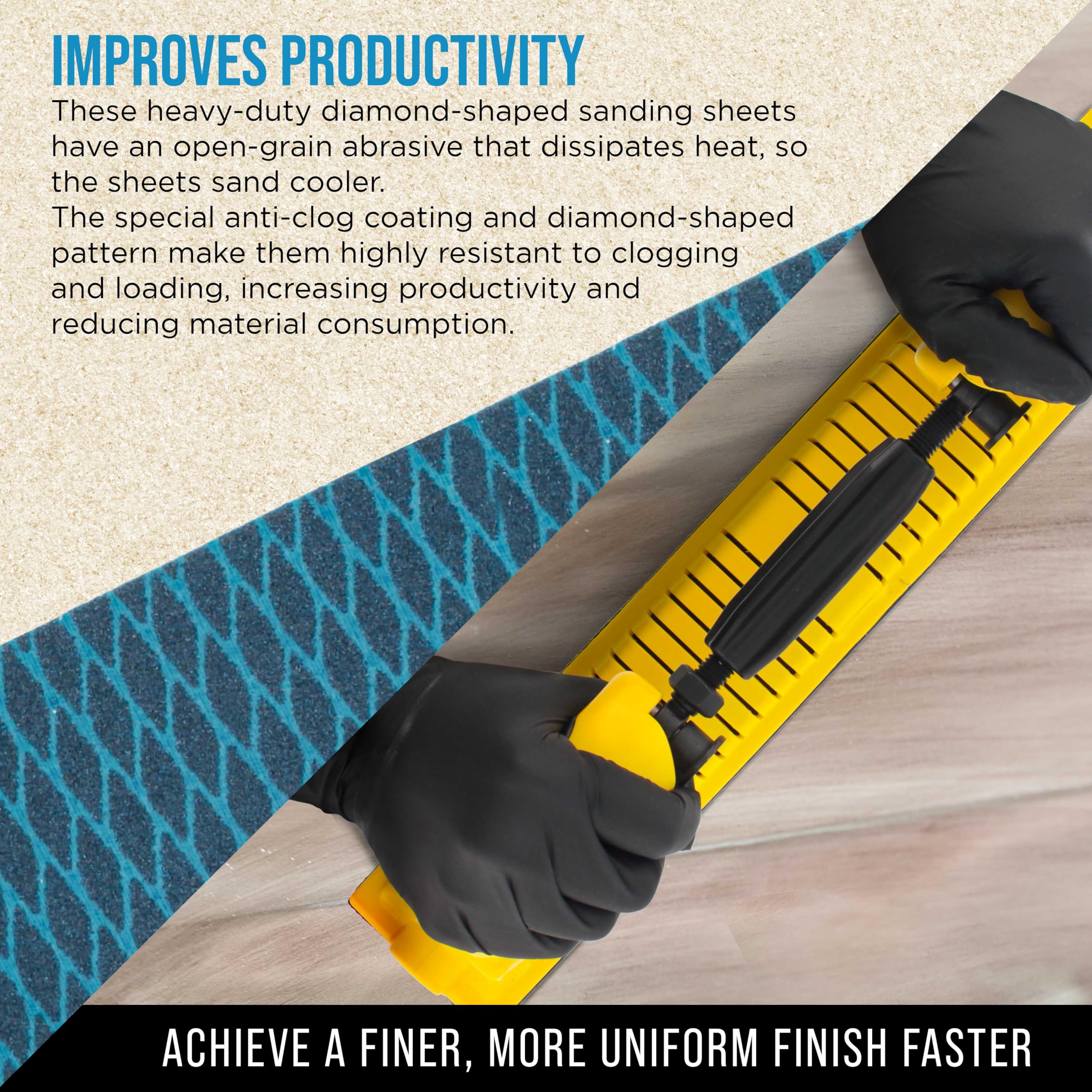 ProductionShop Papel de lija PSA de grano 120 con forma de rombo azul para longboard de 2-3/4 pulgadas de ancho, rollo continuo de 12 yardas, parte trasera adhesiva autoadhesiva para lijadoras de