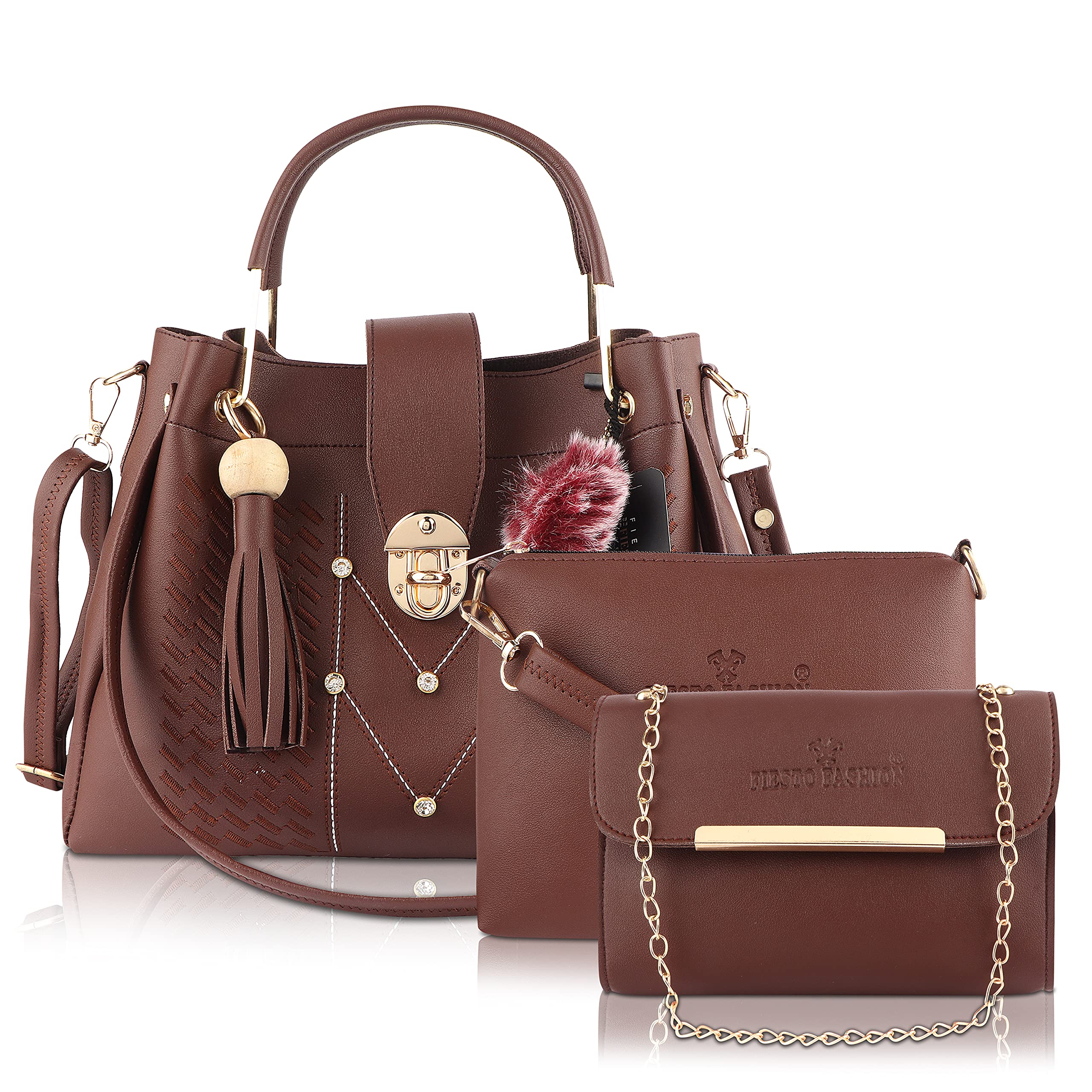 See full amazon price history chart for Fiesto Fashion Latest Womens & Stylish Brown PU Leather Handbags Set Of (3) Fiesto Fashion Latest Womens & Stylish Brown PU Leather Handbags Set Of (3) (B09C22HQBW) Amazon Price History, Amazon Price Tracker