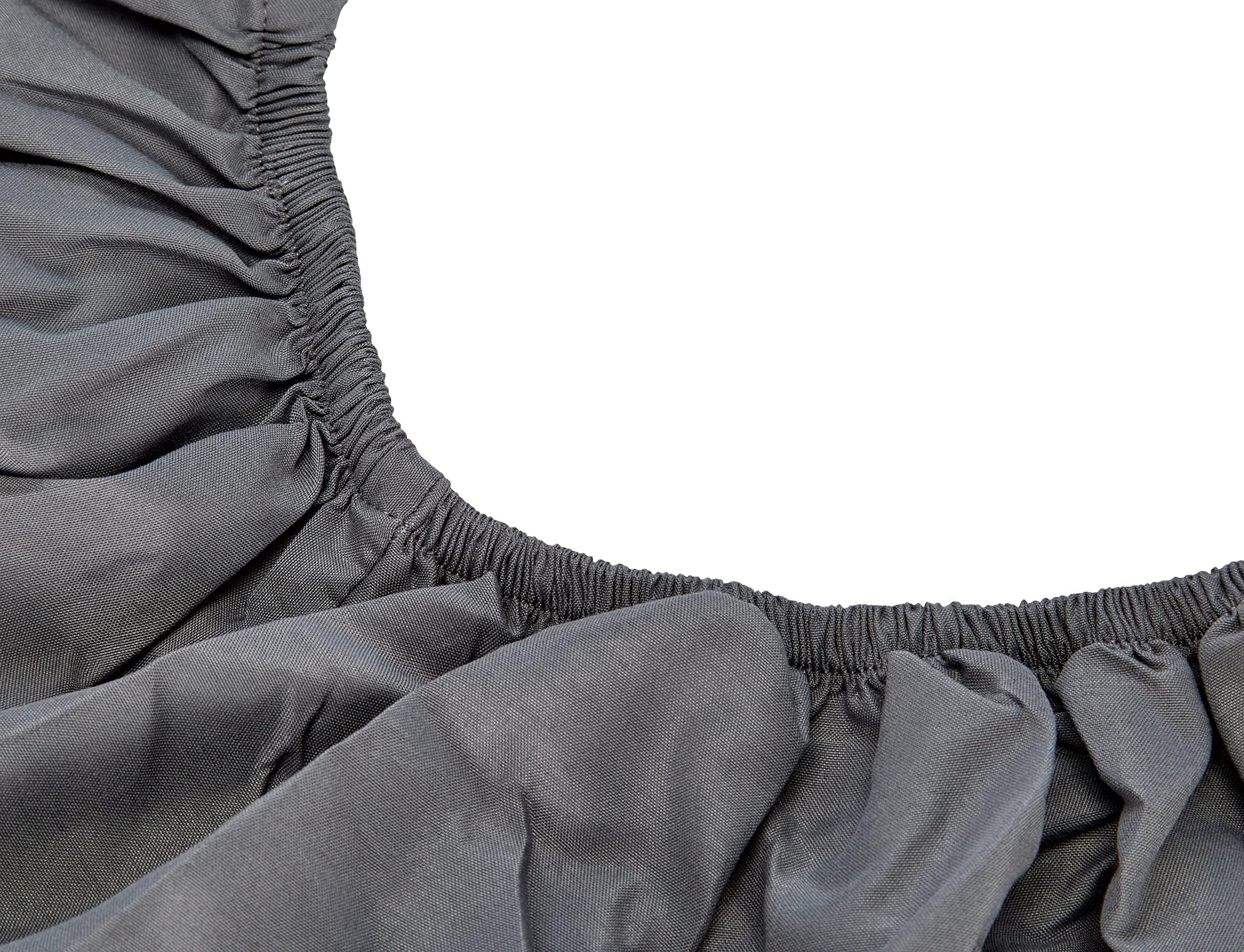 Amazon Basics Lenzuolo con angoli Matrimoniale, 180 x 200 x 30 cm, in 100% Microfibra con altezza da 30cm, Grigio Scuro